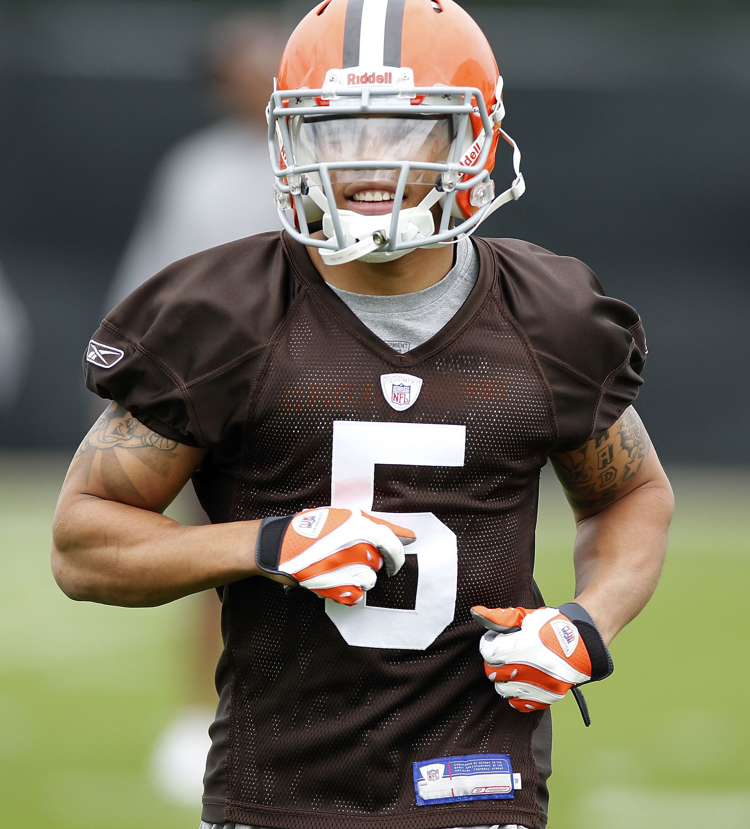 BEREA, OH - MAY 01: Joe Haden #5 of the Cleveland Browns looks on during rookie mini camp at the Cleveland Browns Training and Administrative Complex on May 1, 2010 in Berea, Ohio. (Photo by Gregory Shamus/Getty Images) BEREA, OH - MAY 01: Joe Haden #5 of the Cleveland Browns looks on during rookie mini camp at the Cleveland Browns Training and Administrative Complex on May 1, 2010 in Berea, Ohio. (Photo by Gregory Shamus/Getty Images)