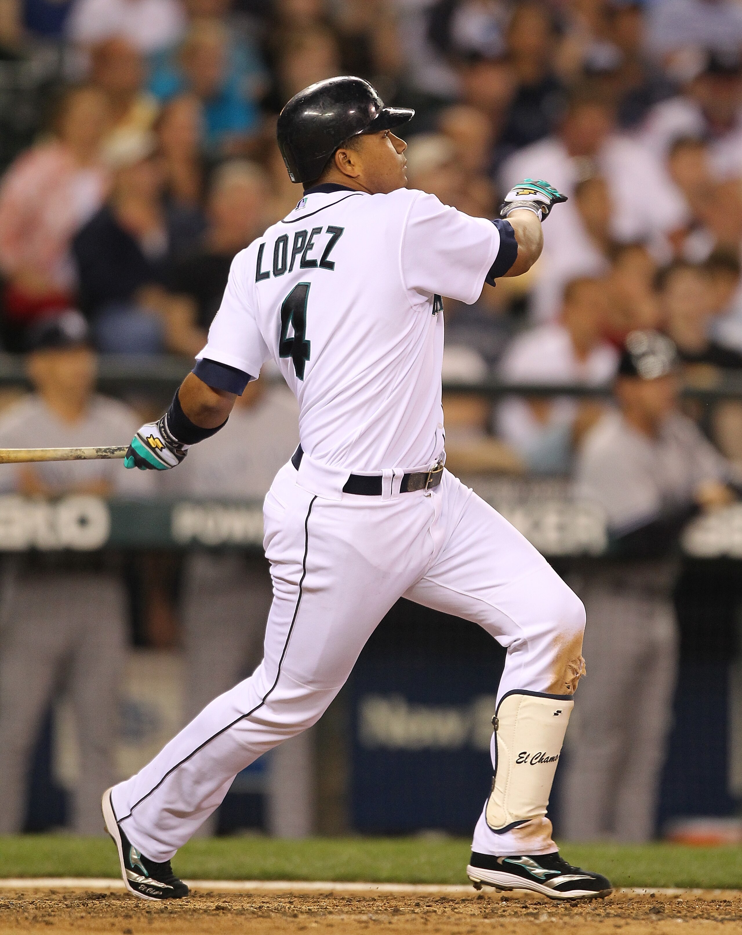 SEATTLE - JULY 10: Jose Lopez #4 of the Seattle Mariners hits a grand slam in the eighth inning against the New York Yankees at Safeco Field on July 10, 2010 in Seattle, Washington. (Photo by Otto Greule Jr/Getty Images) SEATTLE - JULY 10: Jose Lopez #4 of the Seattle Mariners hits a grand slam in the eighth inning against the New York Yankees at Safeco Field on July 10, 2010 in Seattle, Washington. (Photo by Otto Greule Jr/Getty Images)