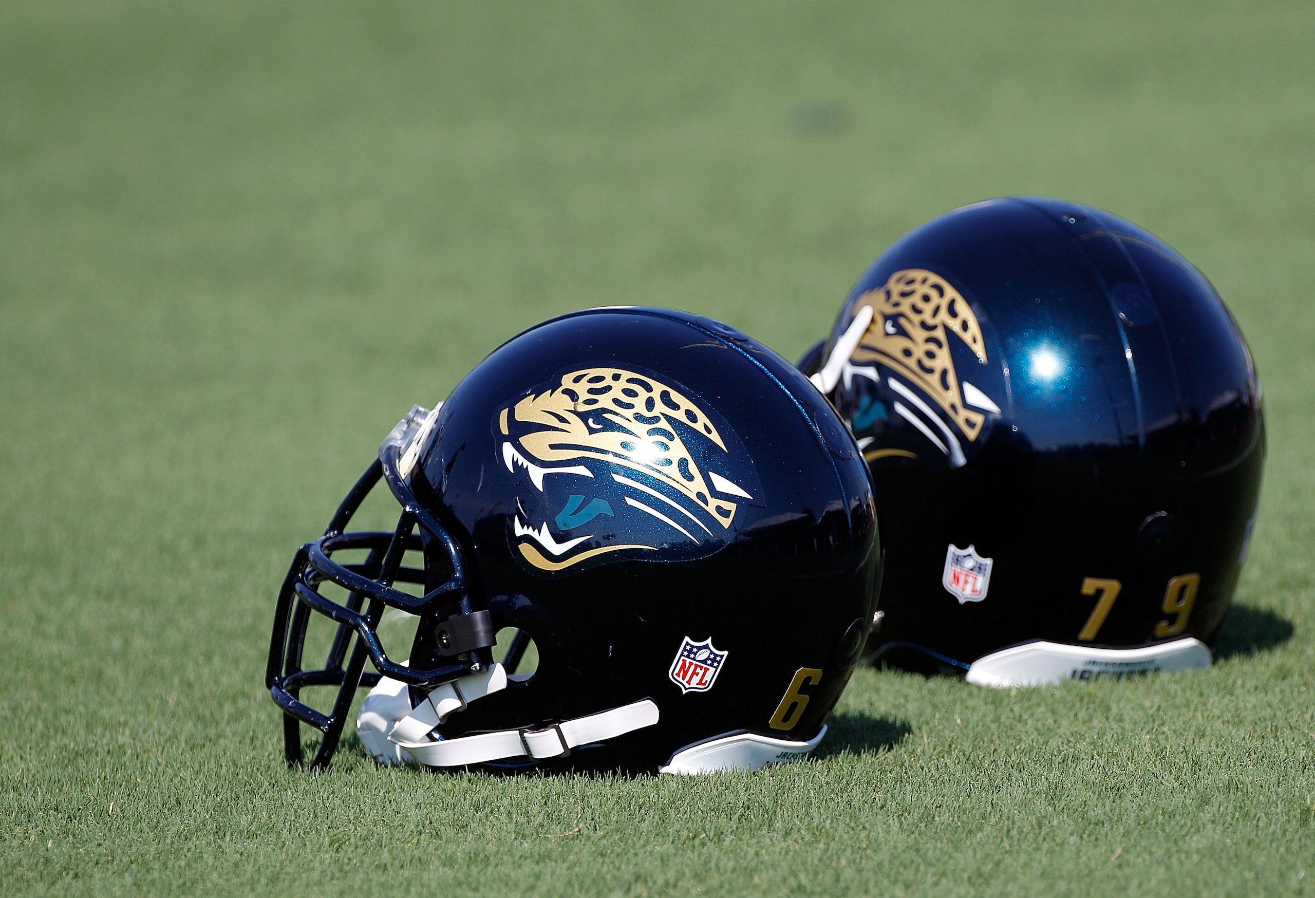 JACKSONVILLE, FL - JULY 30: Helmets rest on the field of the Jacksonville Jaguars during the first day of Training Camp at EverBank Field on July 30, 2010 in Jacksonville, Florida. (Photo by Sam Greenwood/Getty Images) JACKSONVILLE, FL - JULY 30: Helmets rest on the field of the Jacksonville Jaguars during the first day of Training Camp at EverBank Field on July 30, 2010 in Jacksonville, Florida. (Photo by Sam Greenwood/Getty Images)