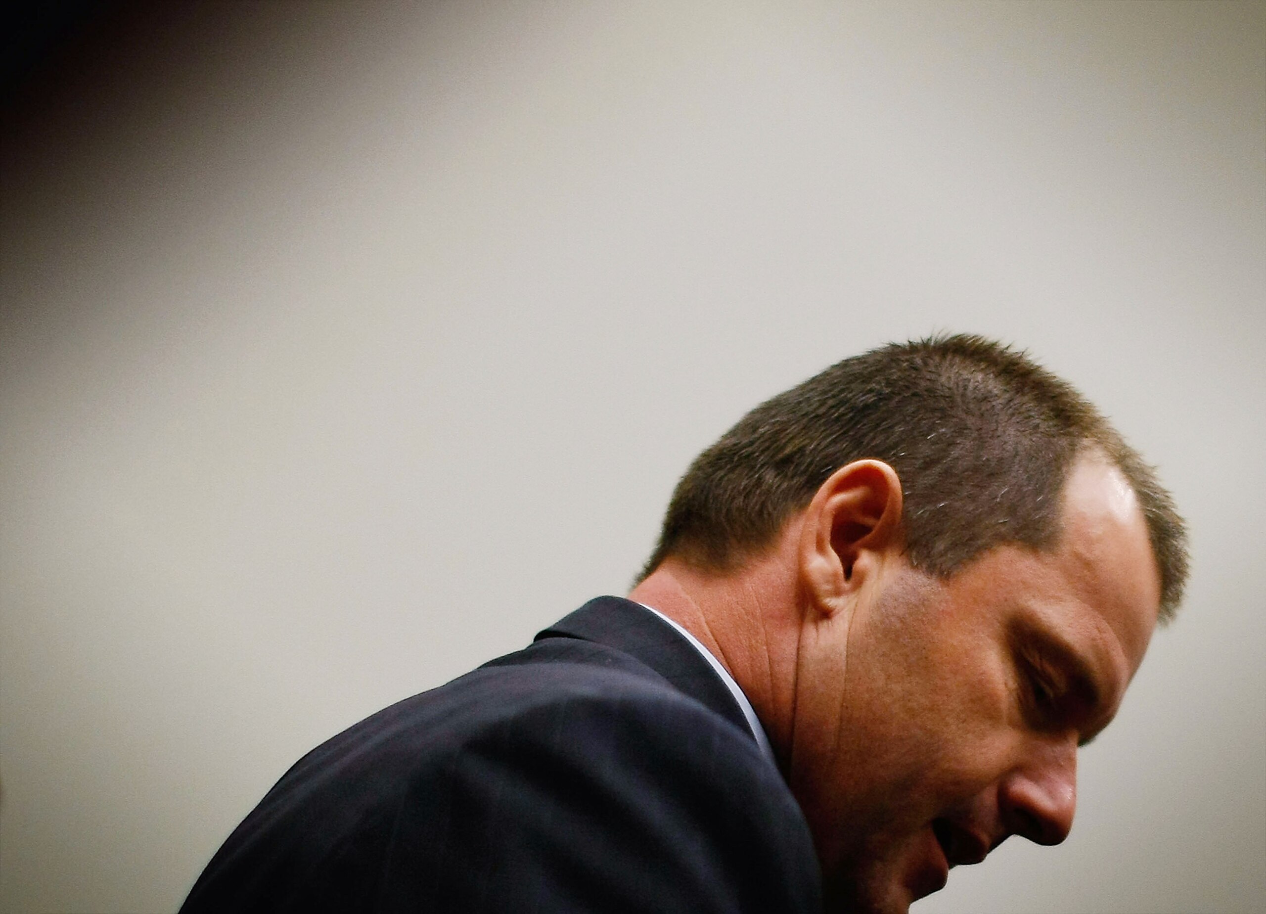 WASHINGTON - FEBRUARY 13:  Major League Baseball player Roger Clemens walks away during a break in a House Oversight and Government Reform Committee hearing February 13, 2008 in Washington, DC. The committee is hearing testimony on use of steroids and per