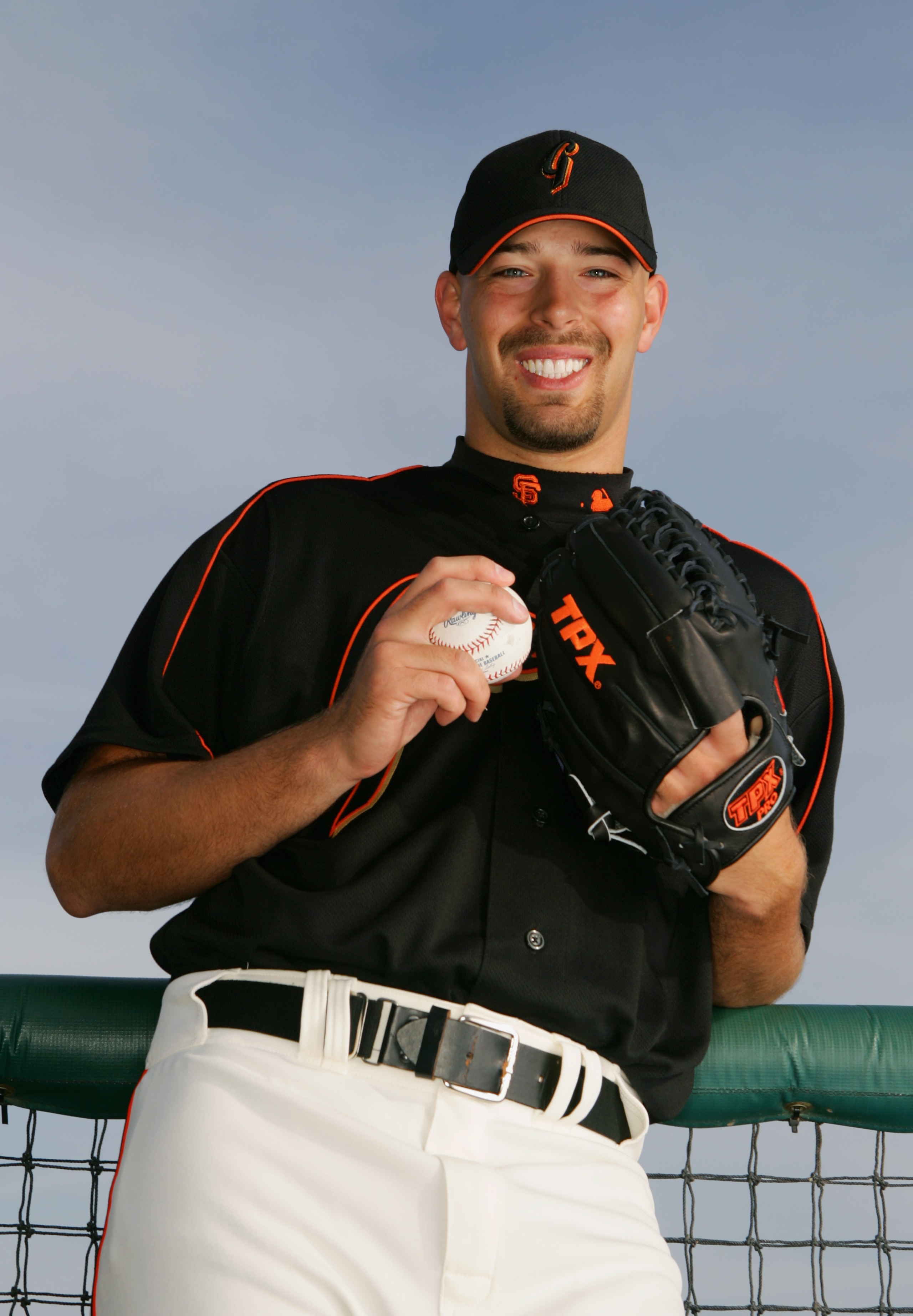 SCOTTSDALE, AZ - MARCH 2:  David Aardsma of the San Francisco Giants poses for a portrait during the San Francisco Giants Photo Day at Scottsdale Stadium on March 2, 2005 in Scottsdale, Arizona. (Photo by Lisa Blumenfeld/Getty Images)