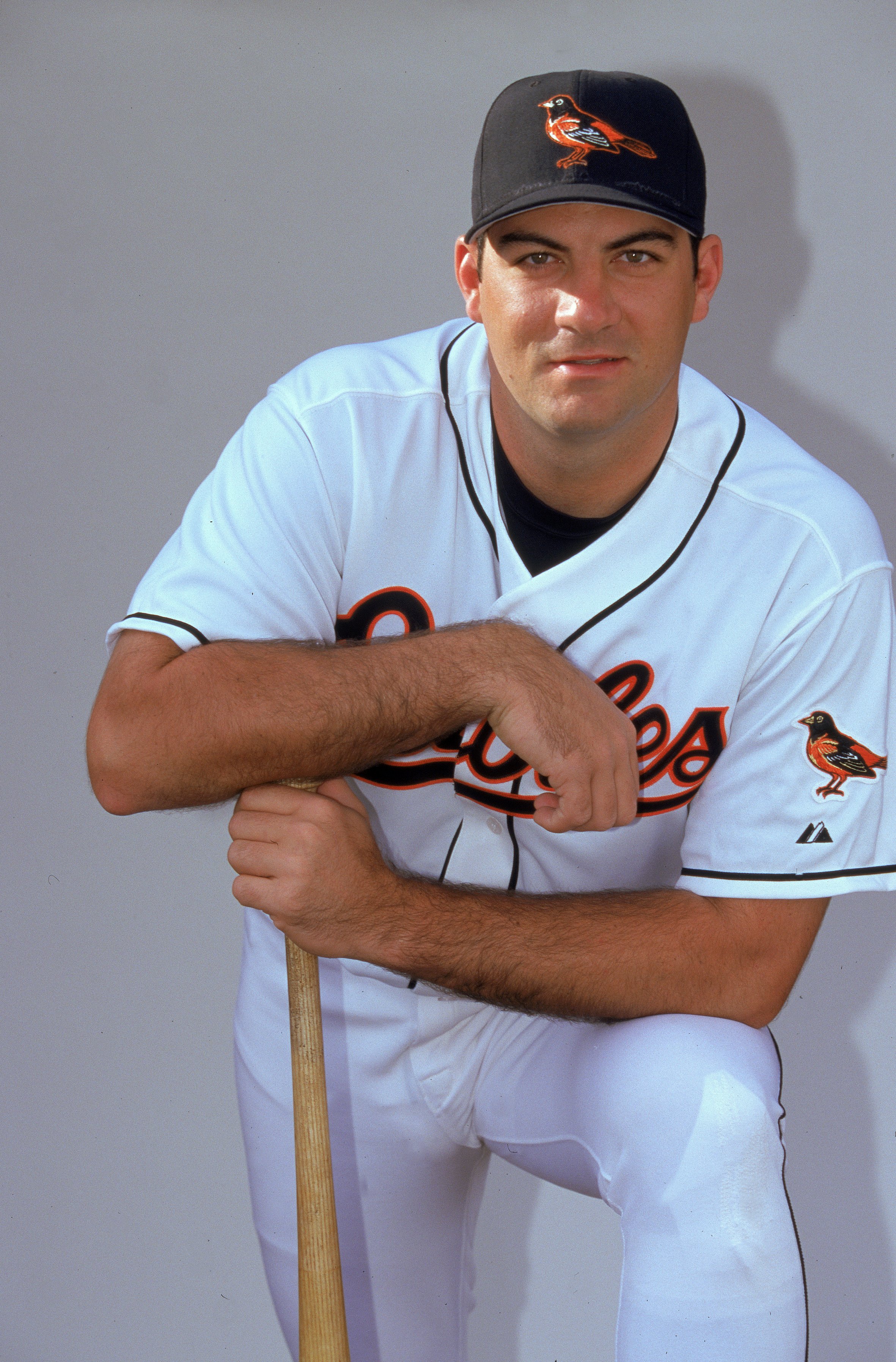 28 Feb 2000:  Infielder Ryan Minor #10 of the Baltimore Orioles poses for a studio portrait during Spring Training Photo Day in Ft. Lauderdale, Florida. Mandatory Credit: Eliot J. Schechter  /Allsport