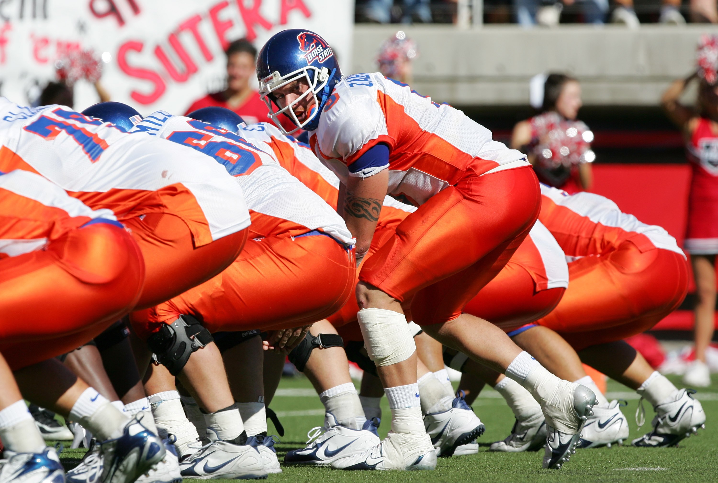 SALT LAKE CITY - SEPTEMBER 30:   Quarterback Jared Zabransky #5 of the Boise State Broncos gets ready to snap the ball  against the Utah Utes at Rice-Eccles Stadium on September 30, 2006 in Salt Lake City, Utah. The Broncos of Boise State beat the Utes of