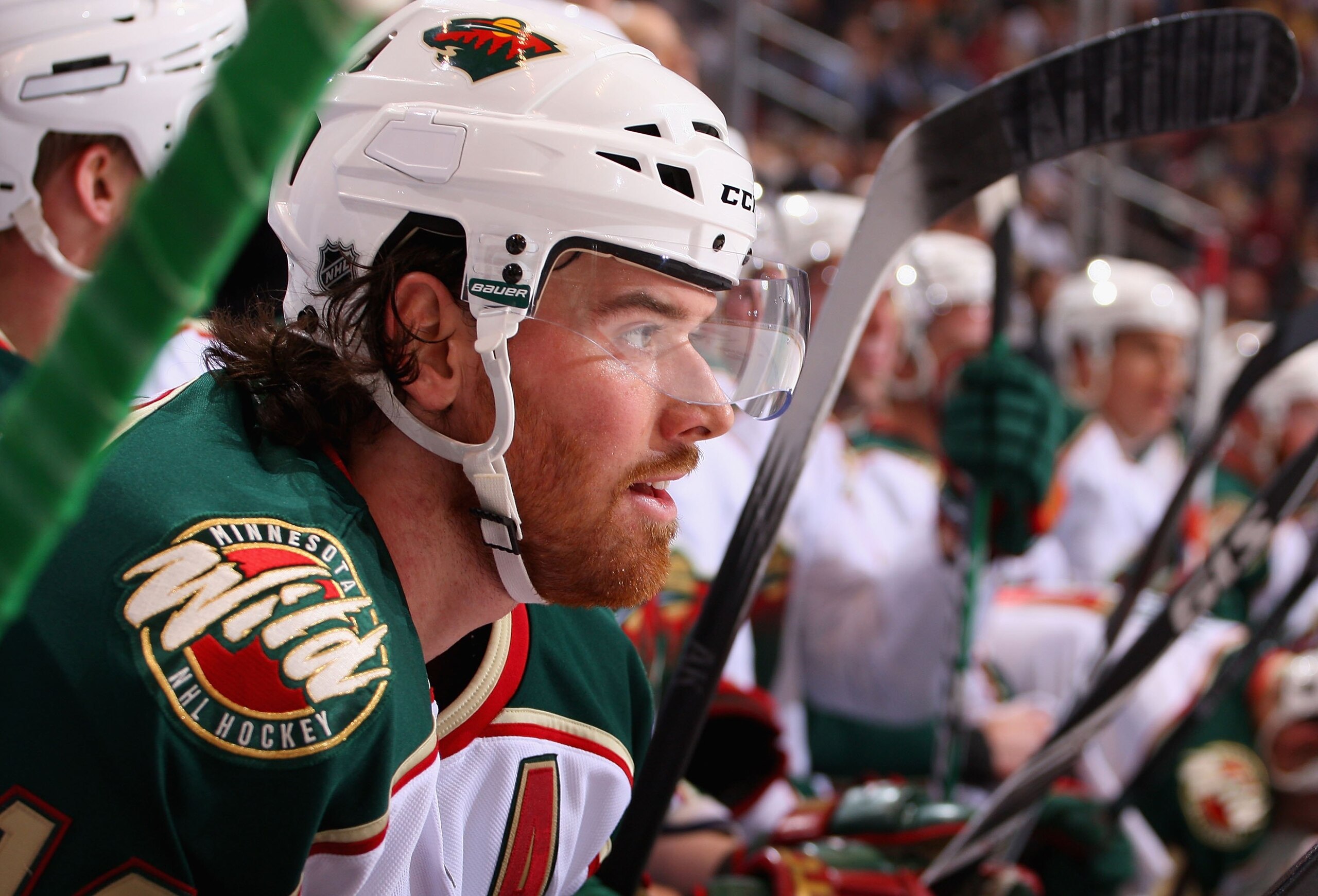 GLENDALE, AZ - JANUARY 16: Martin Havlat #14 of the Minnesota Wild watches from the bench during the NHL game against the Phoenix Coyotes at Jobing.com Arena on January 16, 2010 in Glendale, Arizona. The Coyotes defeated the Wild 6-4. (Photo by Christi GLENDALE, AZ - JANUARY 16: Martin Havlat #14 of the Minnesota Wild watches from the bench during the NHL game against the Phoenix Coyotes at Jobing.com Arena on January 16, 2010 in Glendale, Arizona. The Coyotes defeated the Wild 6-4. (Photo by Christi