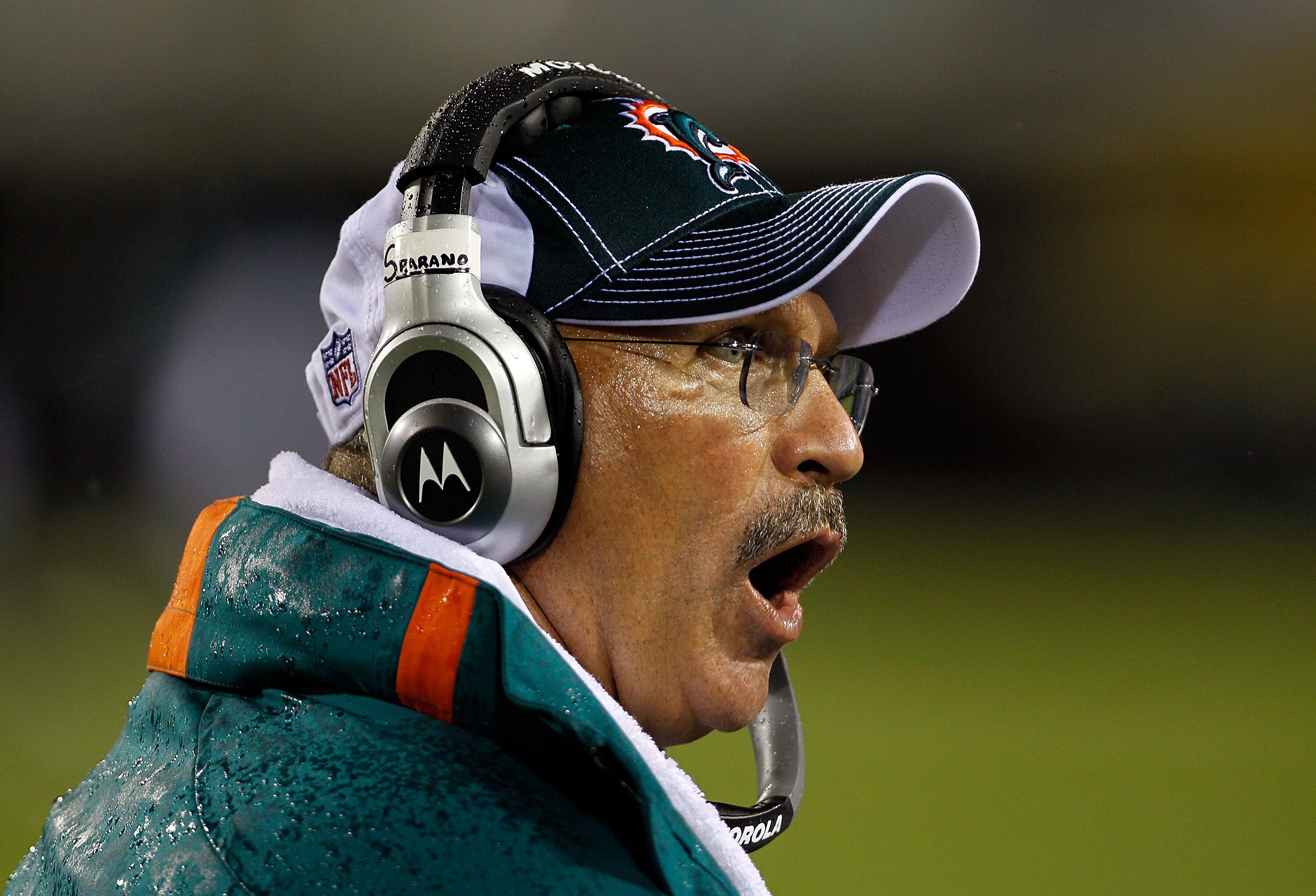 JACKSONVILLE, FL - AUGUST 21:  Head coach Tony Sparano of the Miami Dolphins watches the action during a preseason game against the Jacksonville Jaguars at EverBank Field on August 21, 2010 in Jacksonville, Florida.  (Photo by Sam Greenwood/Getty Images)