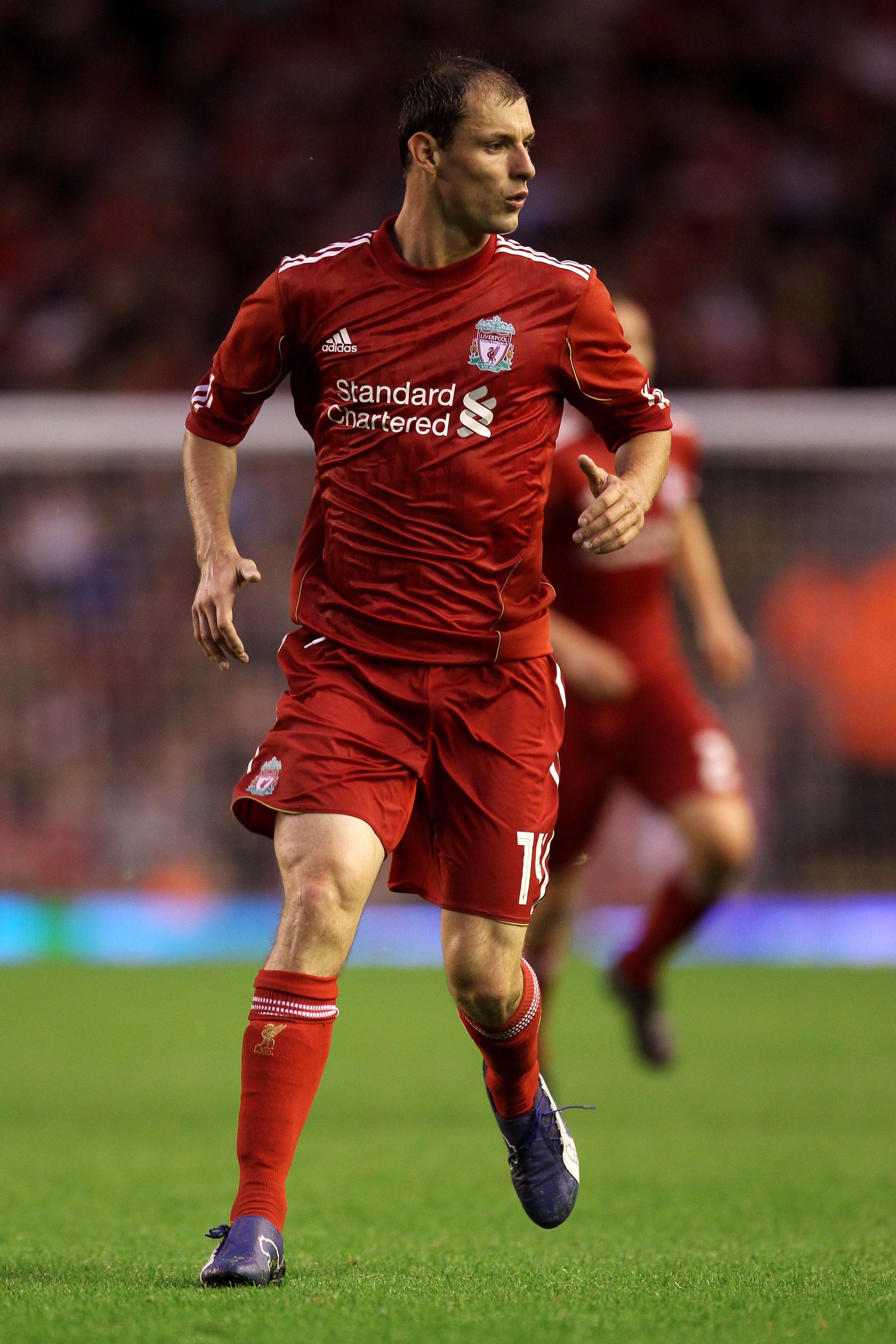 LIVERPOOL, ENGLAND - AUGUST 19:  Milan Jovanovic of Liverpool in action during the UEFA Europa League play-off first leg match beteween Liverpool and Trabzonspor at Anfield on August 19, 2010 in Liverpool, England.  (Photo by Alex Livesey/Getty Images)