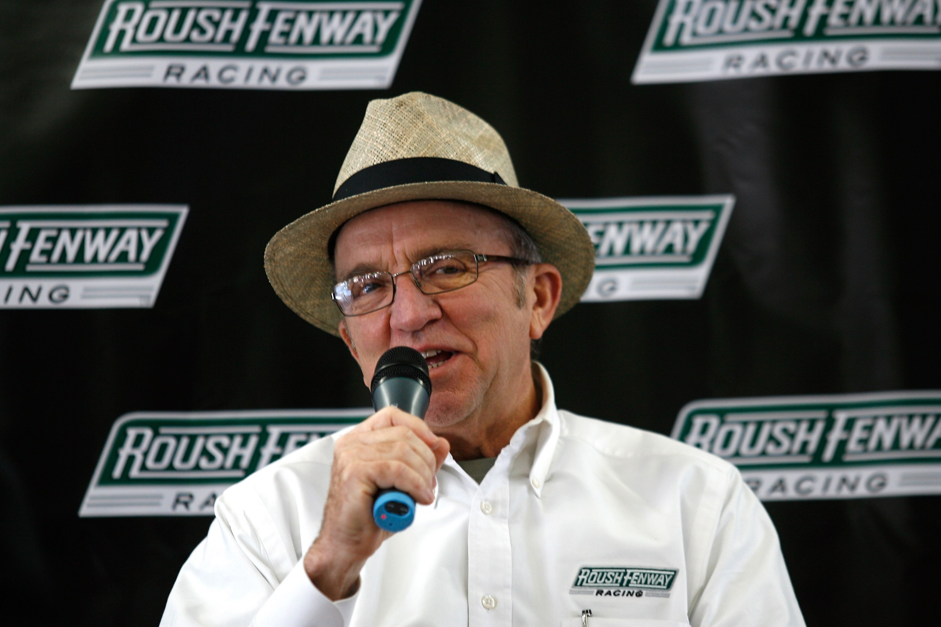 CONCORD, NC - JANUARY 19:  Roush-Fenway Racing team owner Jack Roush speaks with the media during the NASCAR Sprint Media Tour hosted by Charlotte Motor Speedway on January 19, 2010 in Concord, North Carolina.  (Photo by Jason Smith/Getty Images)