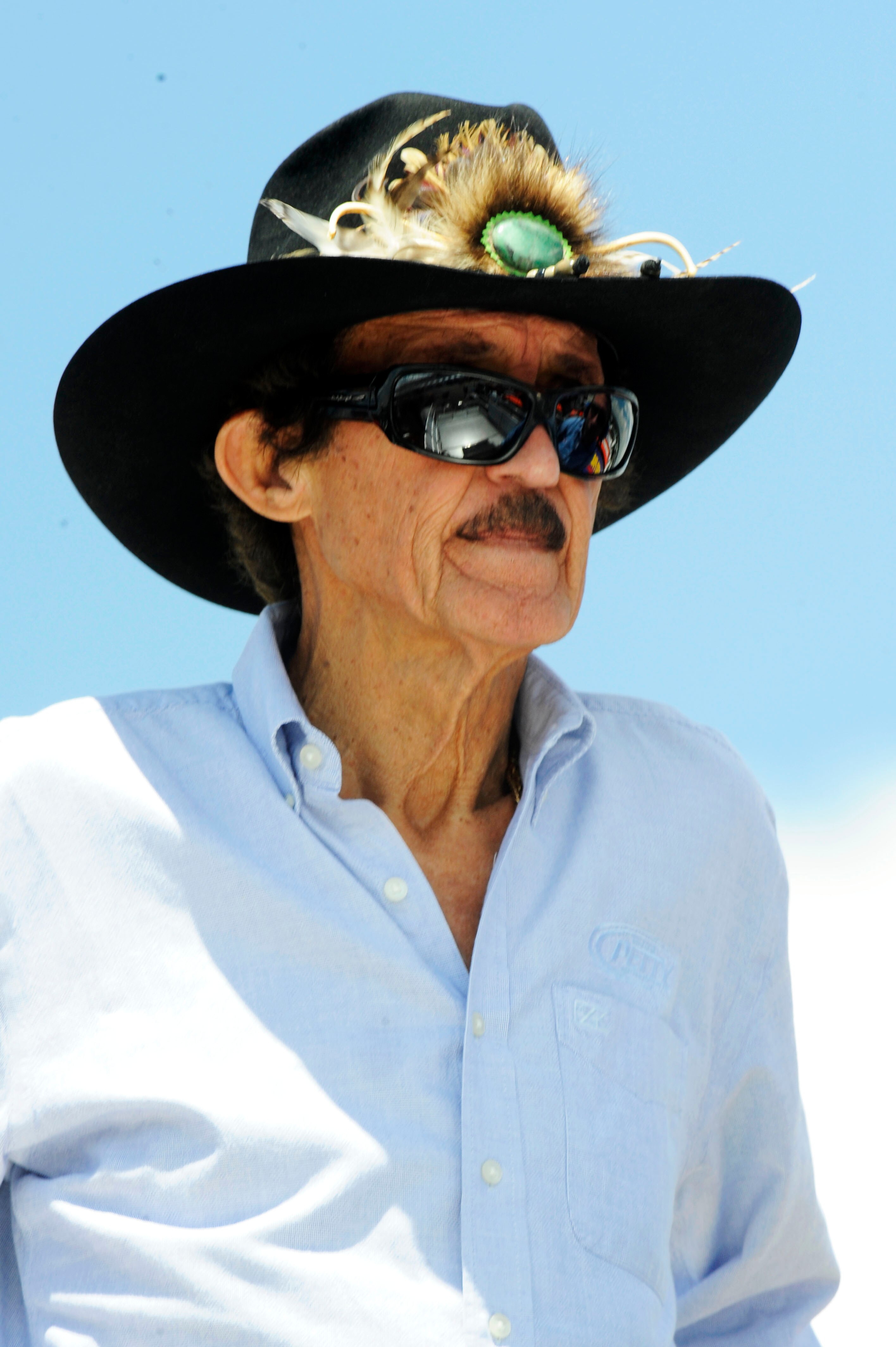 LONG POND, PA - JULY 30:  Team owner Richard Petty watches practice for the NASCAR Sprint Cup Series Sunoco Red Cross Pennsylvania 500 at Pocono Raceway on July 30, 2010 in Long Pond, Pennsylvania.  (Photo by John Harrelson/Getty Images for NASCAR)
