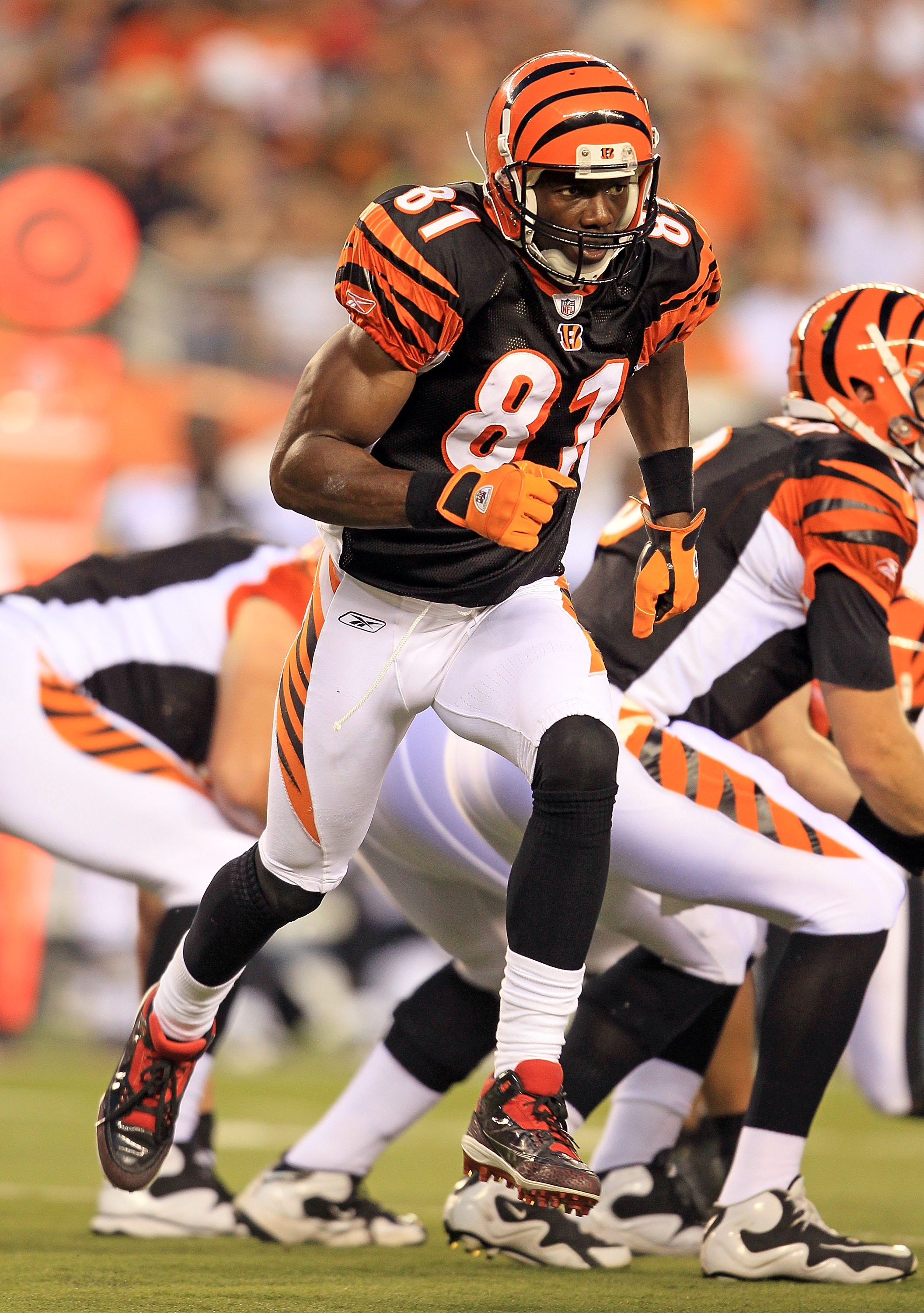 CINCINNATI - AUGUST 20:  Terrell Owens #81 of the Cincinnati Bengals runs during a play during the NFL preseason game against the Philadelphia Eagles at Paul Brown Stadium on August 20, 2010 in Cincinnati, Ohio.  (Photo by Andy Lyons/Getty Images)