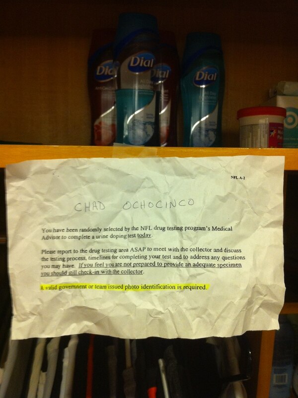 Chad Ochocinco's urine request