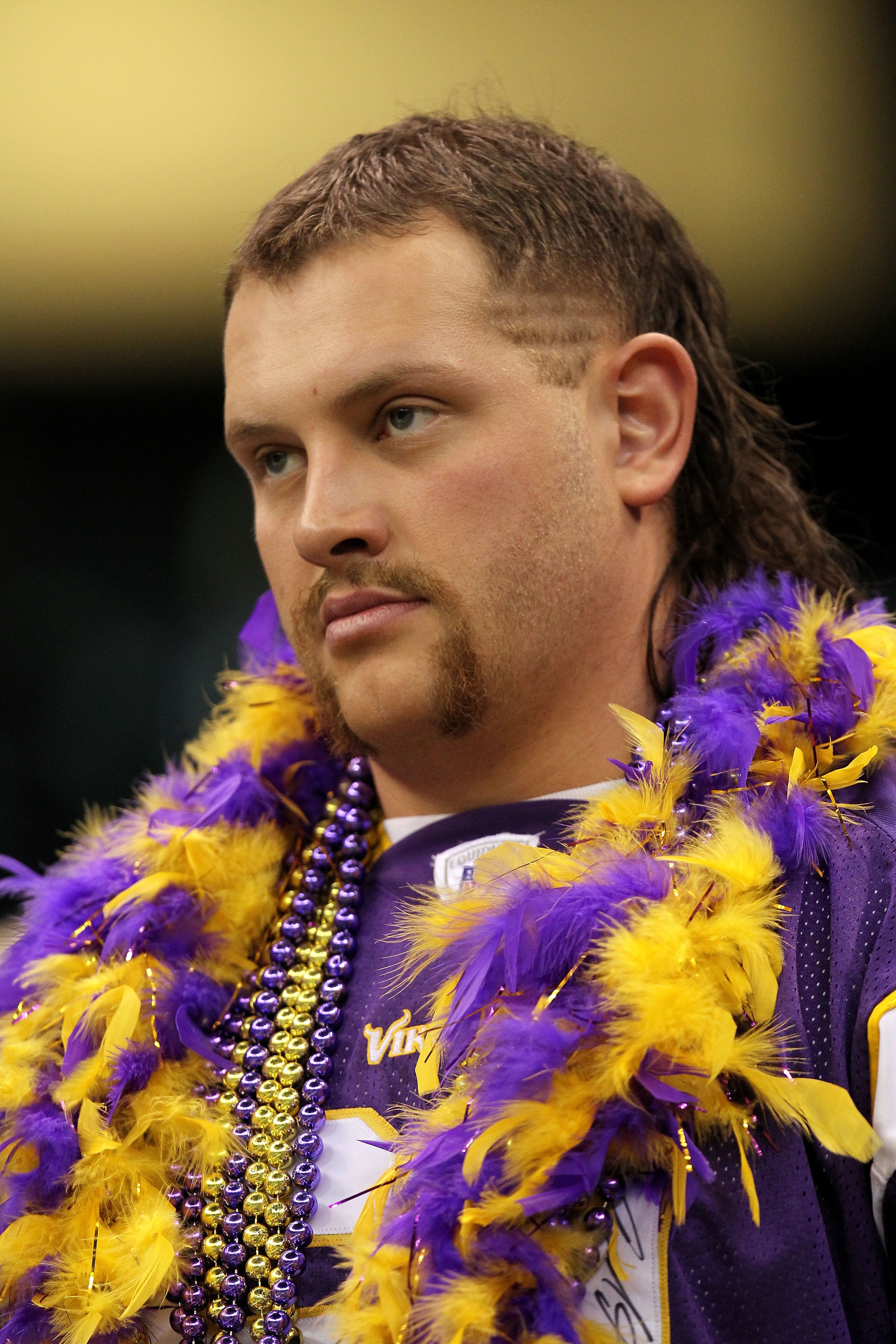 NEW ORLEANS - JANUARY 24: A fan of the Minnesota Vikings looks on dejected against the New Orleans Saints during the NFC Championship Game at the Louisiana Superdome on January 24, 2010 in New Orleans, Louisiana. The Saints won 31-28. (Photo by Ronald Ma NEW ORLEANS - JANUARY 24: A fan of the Minnesota Vikings looks on dejected against the New Orleans Saints during the NFC Championship Game at the Louisiana Superdome on January 24, 2010 in New Orleans, Louisiana. The Saints won 31-28. (Photo by Ronald Ma