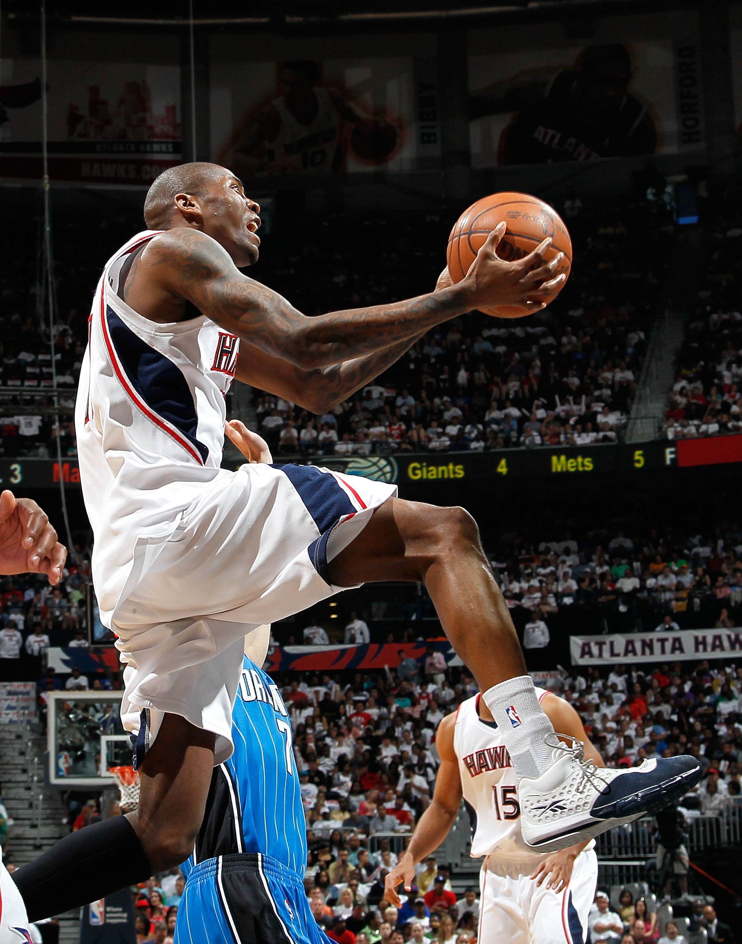 ATLANTA - MAY 08: Jamal Crawford #11 of the Atlanta Hawks against the Orlando Magic during Game Three of the Eastern Conference Semifinals during the 2010 NBA Playoffs at Philips Arena on May 8, 2010 in Atlanta, Georgia. NOTE TO USER: User expressly ack ATLANTA - MAY 08: Jamal Crawford #11 of the Atlanta Hawks against the Orlando Magic during Game Three of the Eastern Conference Semifinals during the 2010 NBA Playoffs at Philips Arena on May 8, 2010 in Atlanta, Georgia. NOTE TO USER: User expressly ack
