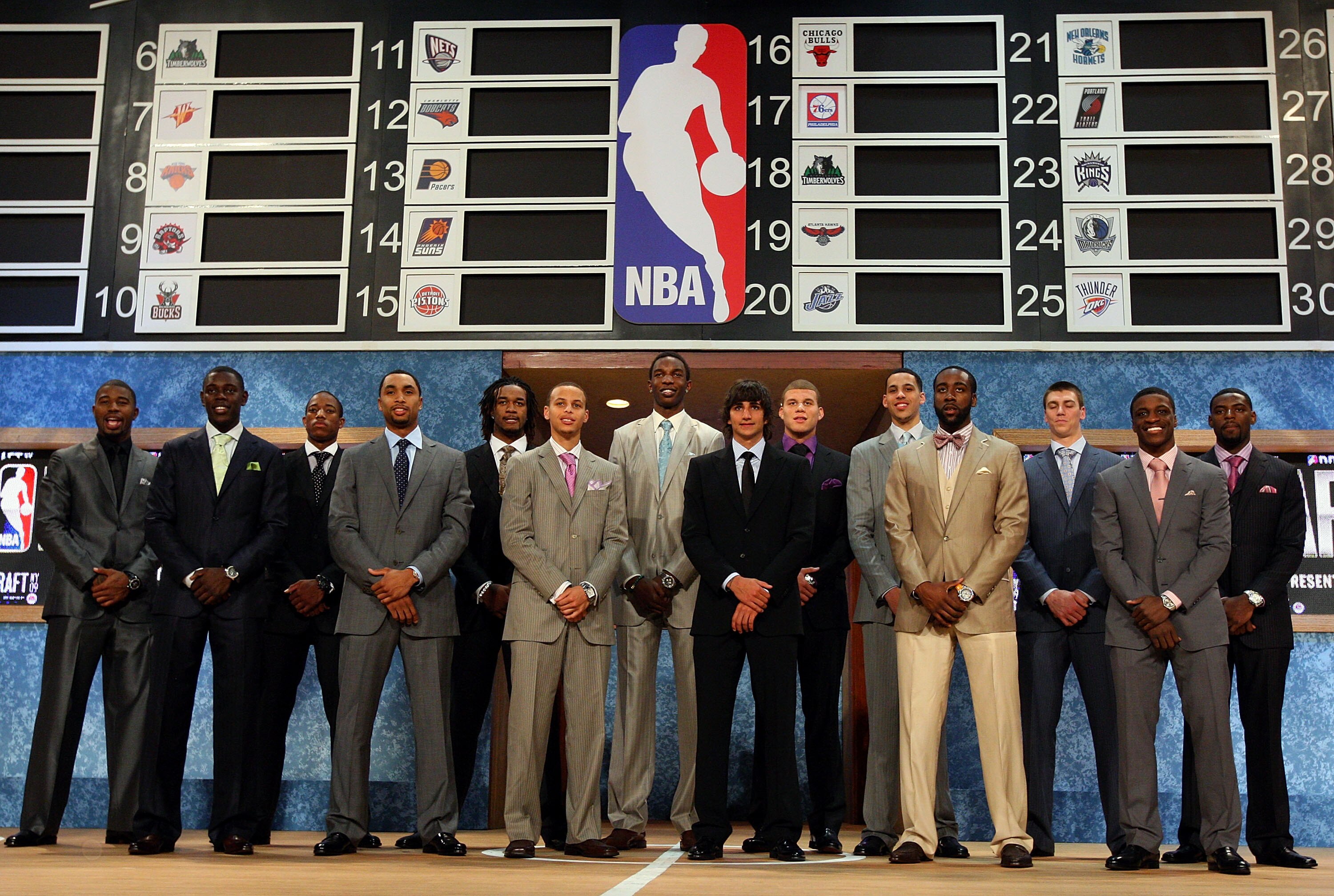 NEW YORK - JUNE 25:  The top prospects pose for a photograph prior to the 2009 NBA Draft at the Wamu Theatre at Madison Square Garden June 25, 2009 in New York City. NOTE TO USER: User expressly acknowledges and agrees that, by downloading and/or using th