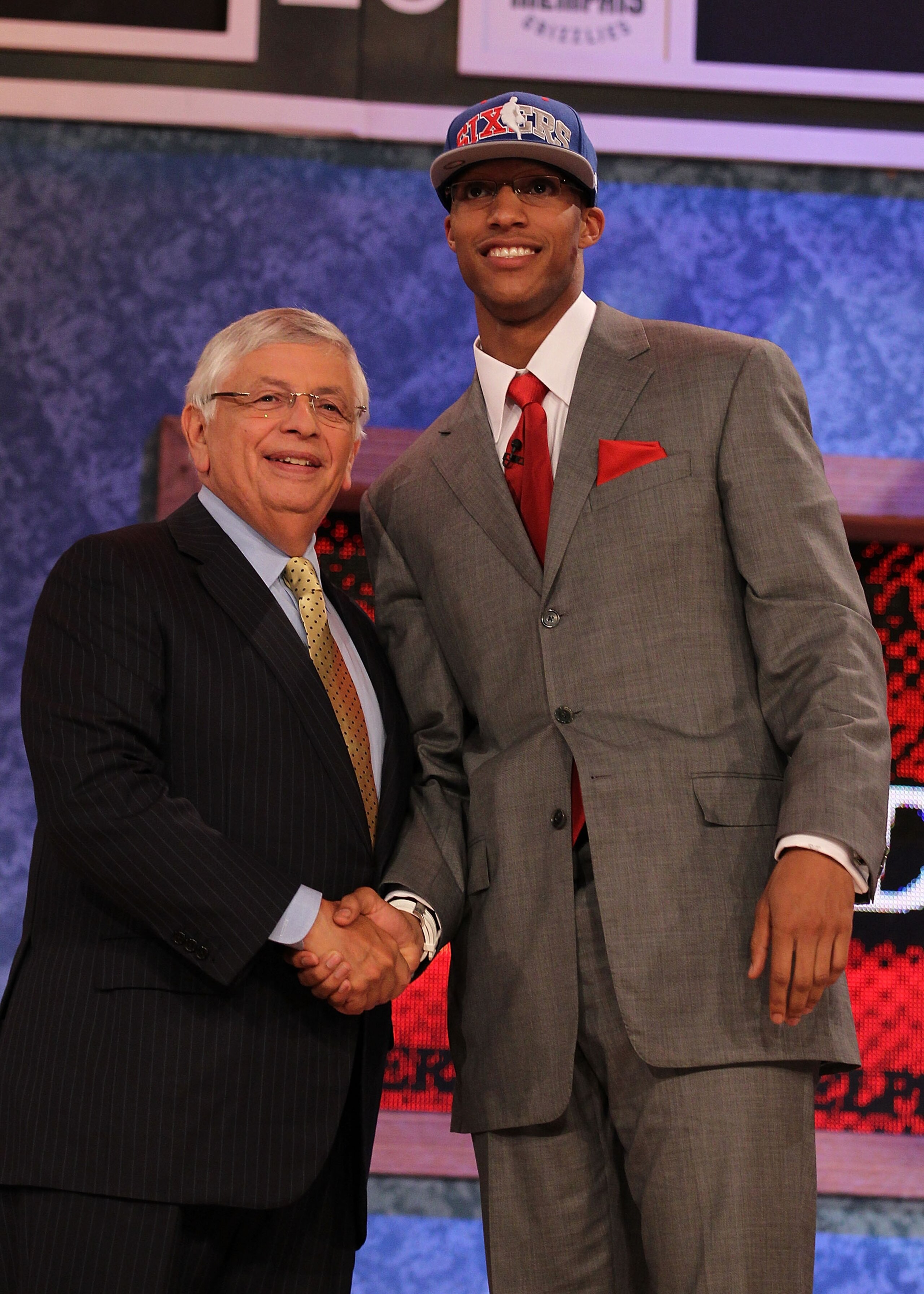 NEW YORK - JUNE 24: Evan Turner of Ohio State stands with NBA Commisioner David Stern after being drafted by the Philadelphia 76ers second overall at Madison Square Garden on June 24, 2010 in New York City. NOTE TO USER: User expressly acknowledges and NEW YORK - JUNE 24: Evan Turner of Ohio State stands with NBA Commisioner David Stern after being drafted by the Philadelphia 76ers second overall at Madison Square Garden on June 24, 2010 in New York City. NOTE TO USER: User expressly acknowledges and