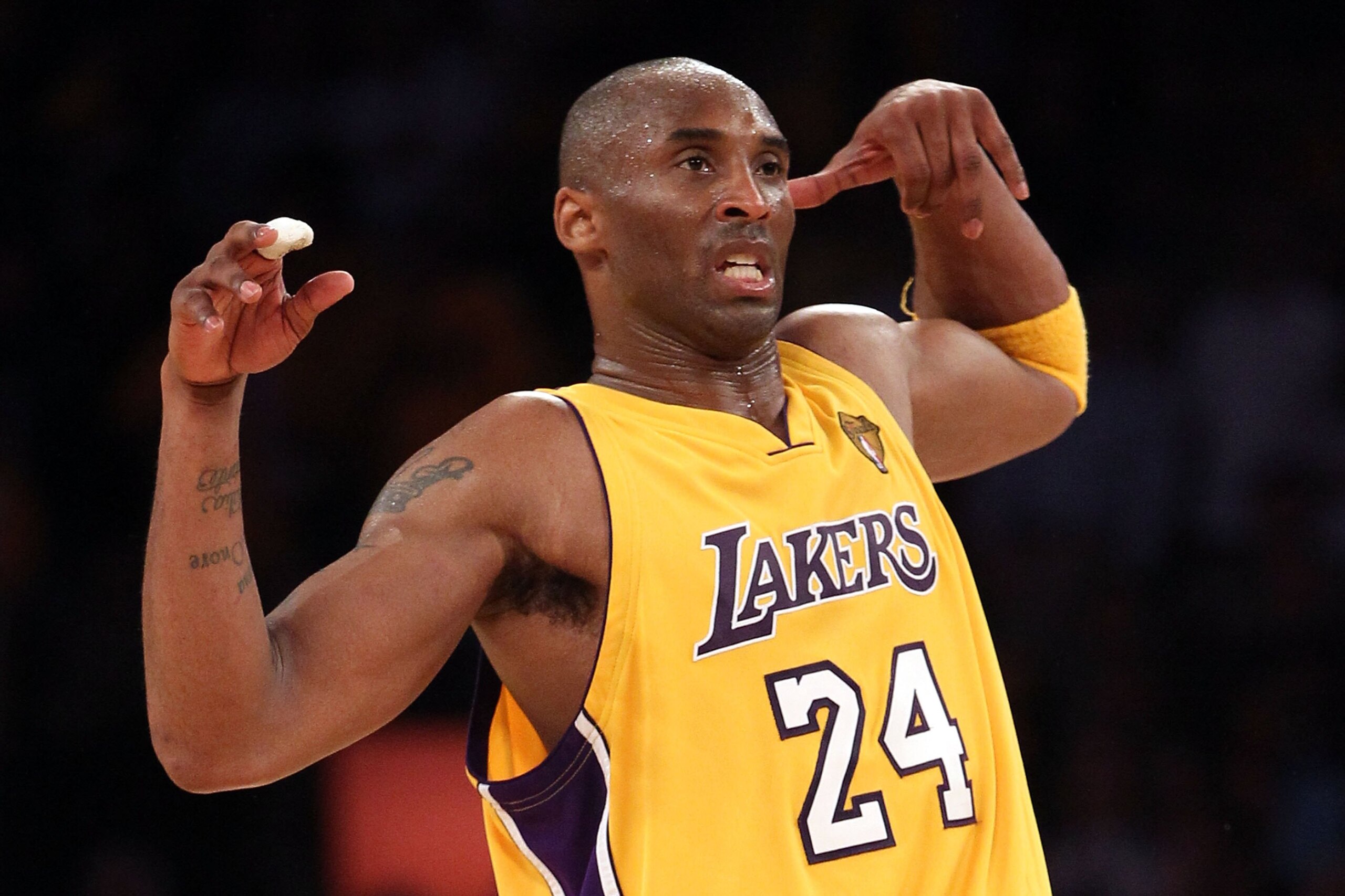 LOS ANGELES, CA - JUNE 17:  Kobe Bryant #24 of the Los Angeles Lakers reacts in Game Seven of the 2010 NBA Finals against the Boston Celtics at Staples Center on June 17, 2010 in Los Angeles, California.  NOTE TO USER: User expressly acknowledges and agre