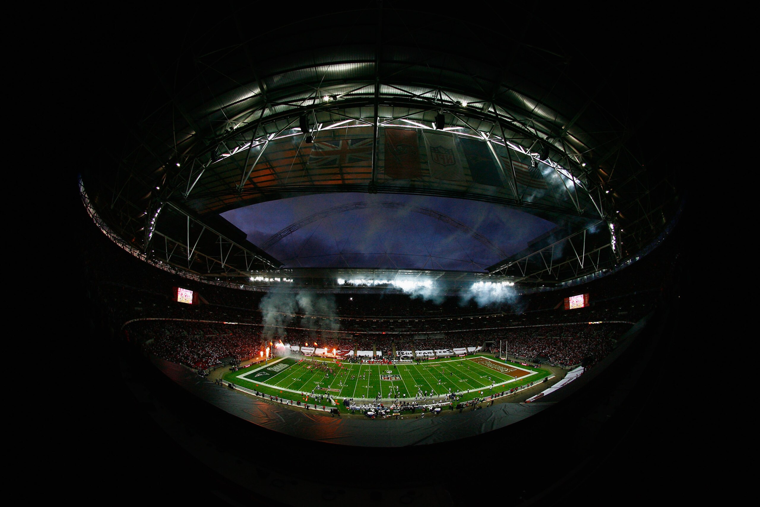 LONDON, ENGLAND - OCTOBER 25:  A general view of  the NFL International Series match between New England Patriots and Tampa Bay Buccaneers at Wembley Stadium on October 25, 2009 in London, England. This is the third occasion where a regular season NFL mat