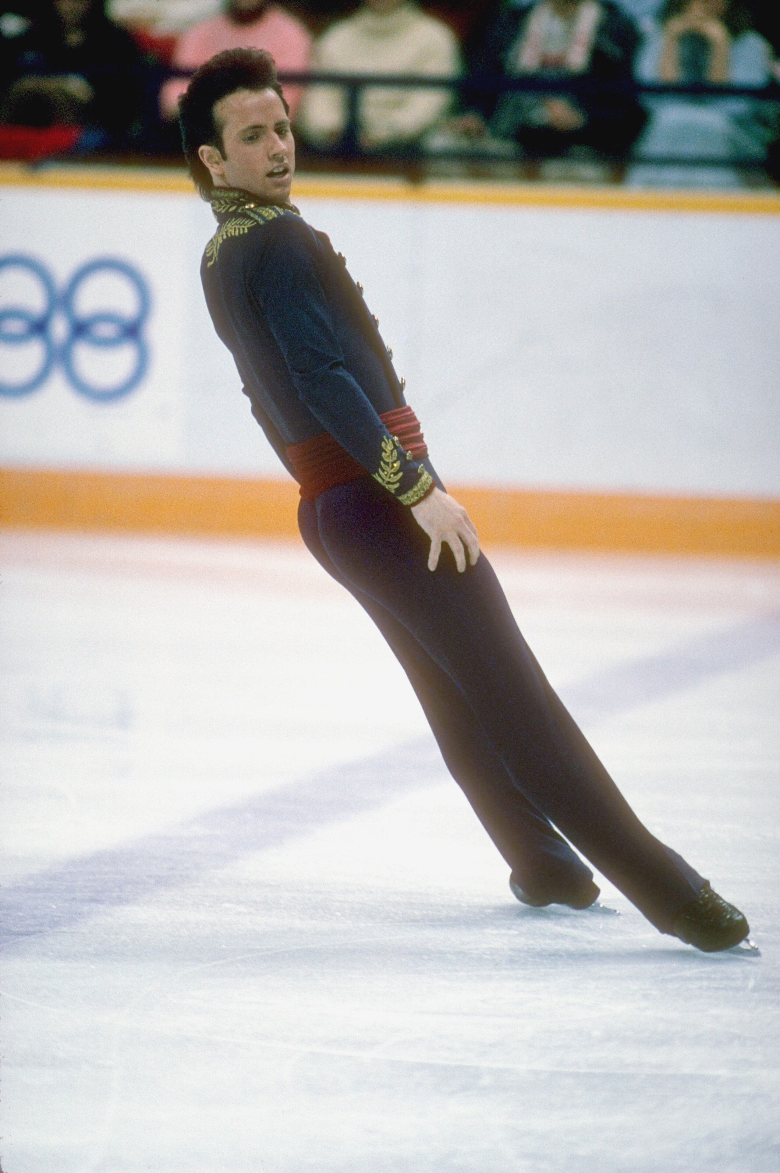 CALGARY - FEBRUARY 20:  Brian Boitaqno of the USA performs his routine during the men's figure skating competition on February 20, 1988 at the 1988 Winter Olympics in Calgary, Canada. Boitano won the gold medal. (Photo by: Bob Martin/Getty Images)