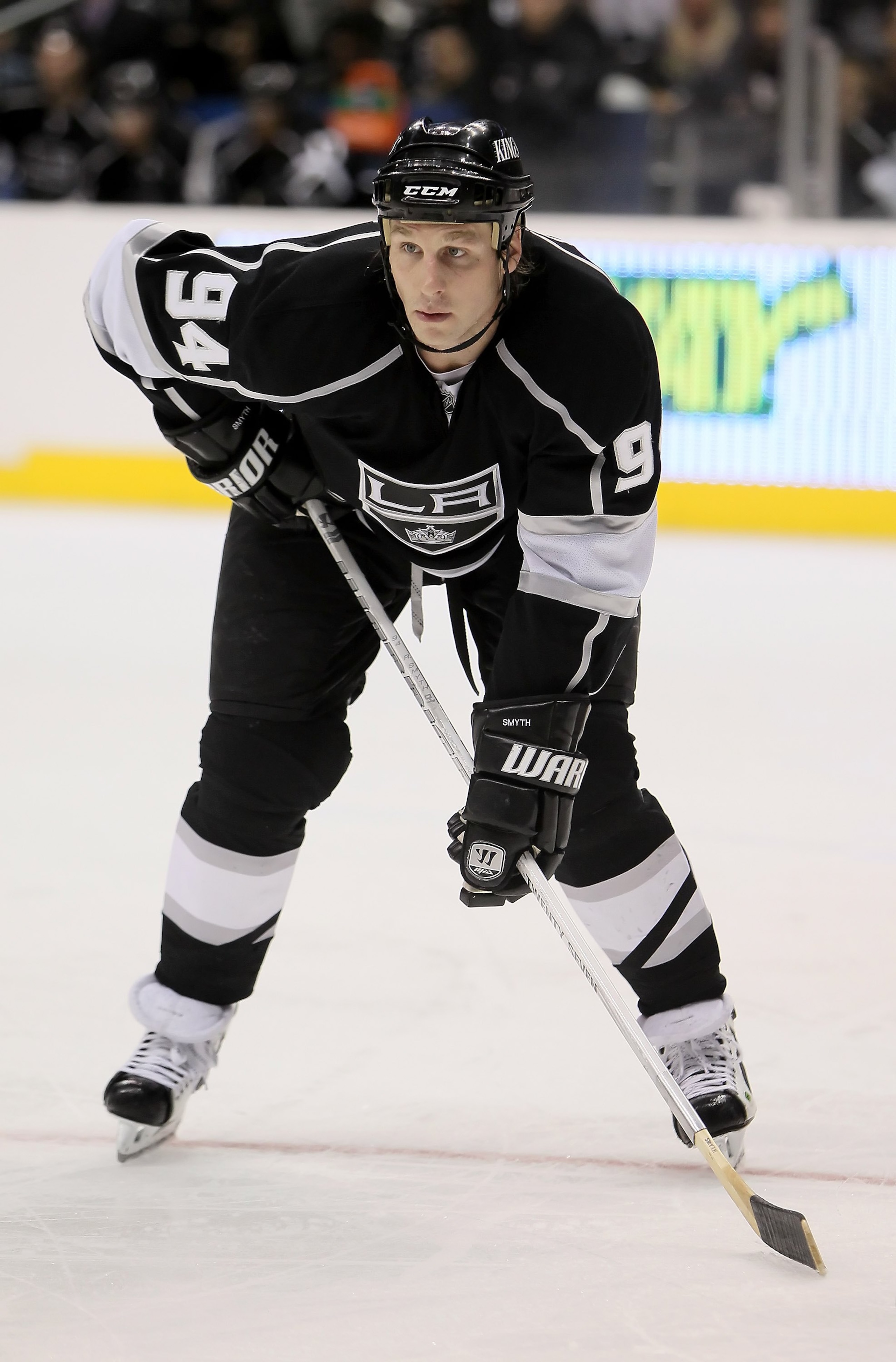 LOS ANGELES, CA - MARCH 27: Ryan Smyth #94 of the Los Angeles Kings waits to face off against the Dallas Stars at Staples Center on March 27, 2010 in Los Angeles, California. (Photo by Jeff Gross/Getty Images) LOS ANGELES, CA - MARCH 27: Ryan Smyth #94 of the Los Angeles Kings waits to face off against the Dallas Stars at Staples Center on March 27, 2010 in Los Angeles, California. (Photo by Jeff Gross/Getty Images)