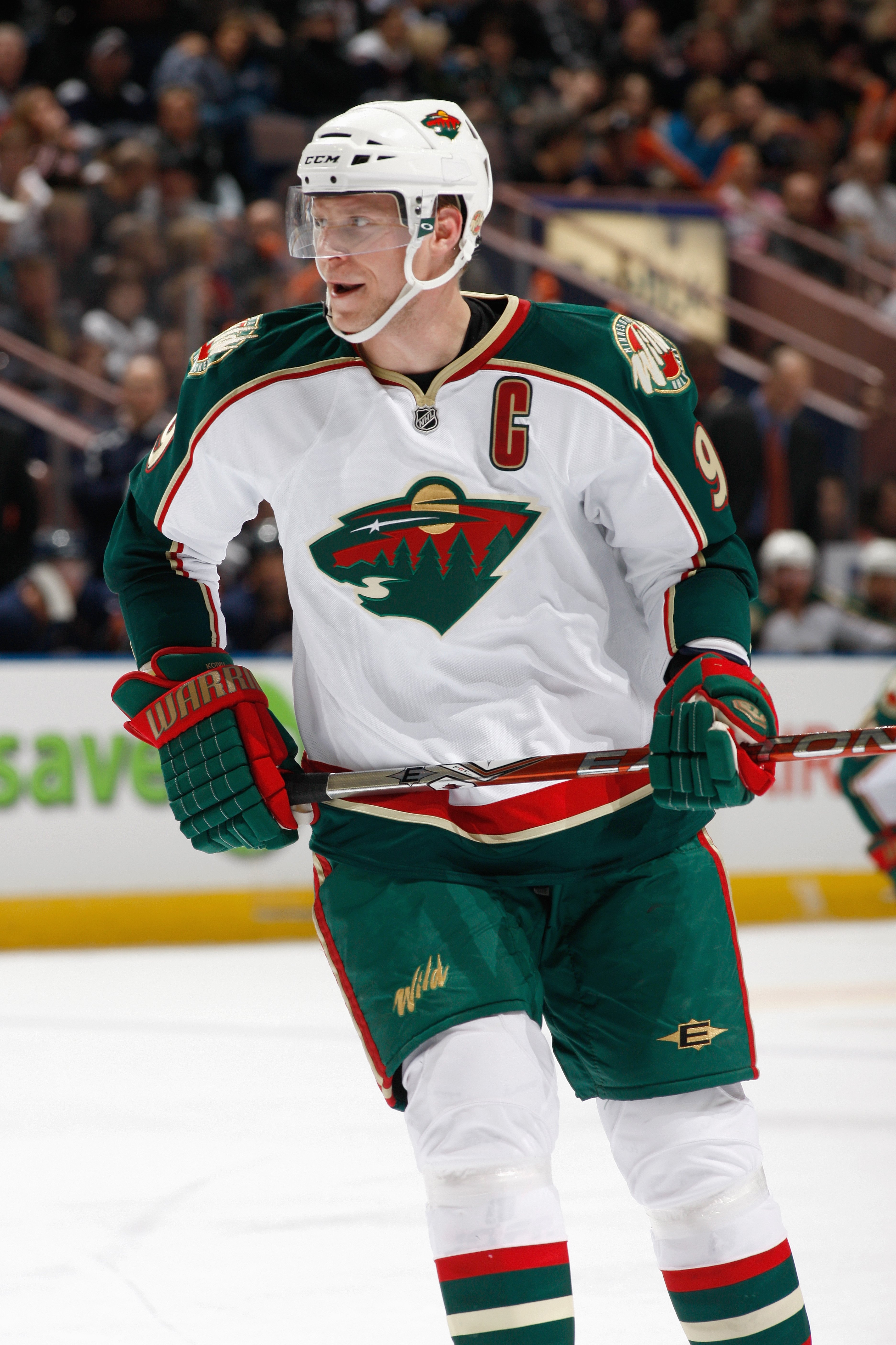 EDMONTON, CANADA - MARCH 5: Mikko Koivu #9 of the Minnesota Wild skates against the Edmonton Oilers on March 5, 2010 at Rexall Place in Edmonton, Alberta, Canada. (Photo by Dale MacMillan/Getty Images)