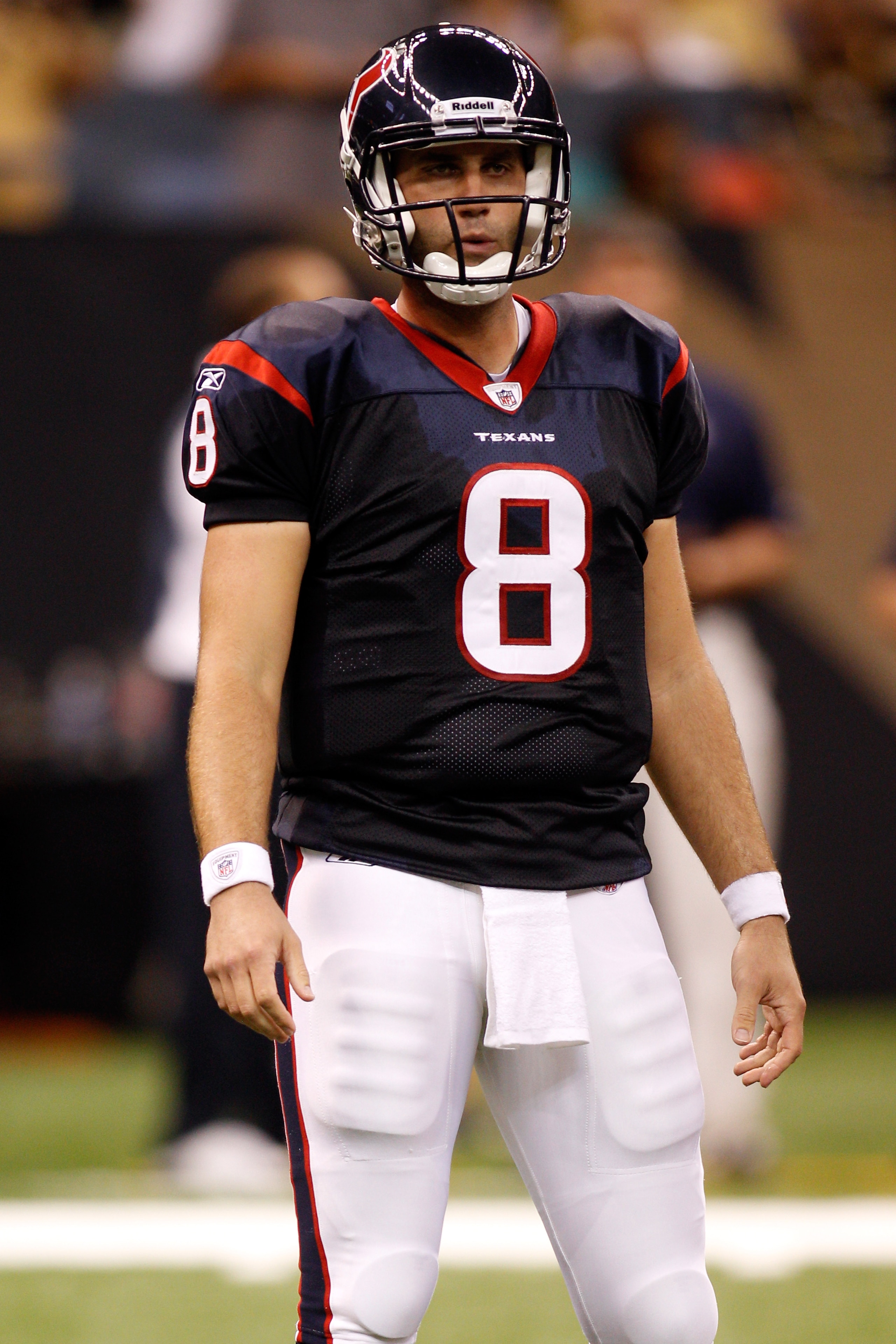 NEW ORLEANS - AUGUST 21:  Matt Schaub #8 of the Houston Texans in action during the game against the New Orleans Saints at the Louisiana Superdome on August 21, 2010 in New Orleans, Louisiana.  (Photo by Chris Graythen/Getty Images)