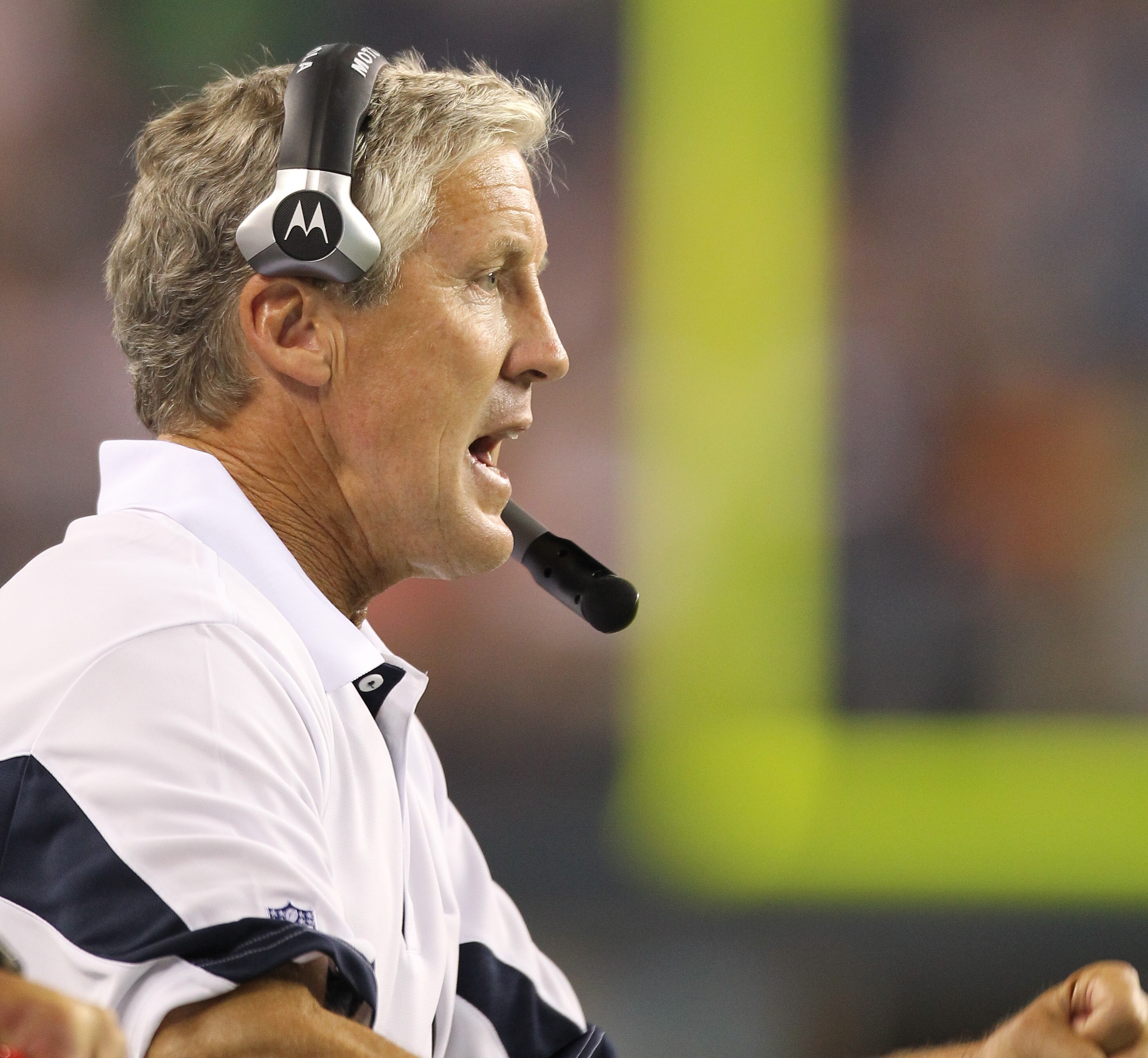SEATTLE - AUGUST 14:  Head coach Pete Carroll of the Seattle Seahawks watches play during the preseason game against the Tennessee Titans at Qwest Field on August 14, 2010 in Seattle, Washington. (Photo by Otto Greule Jr/Getty Images)