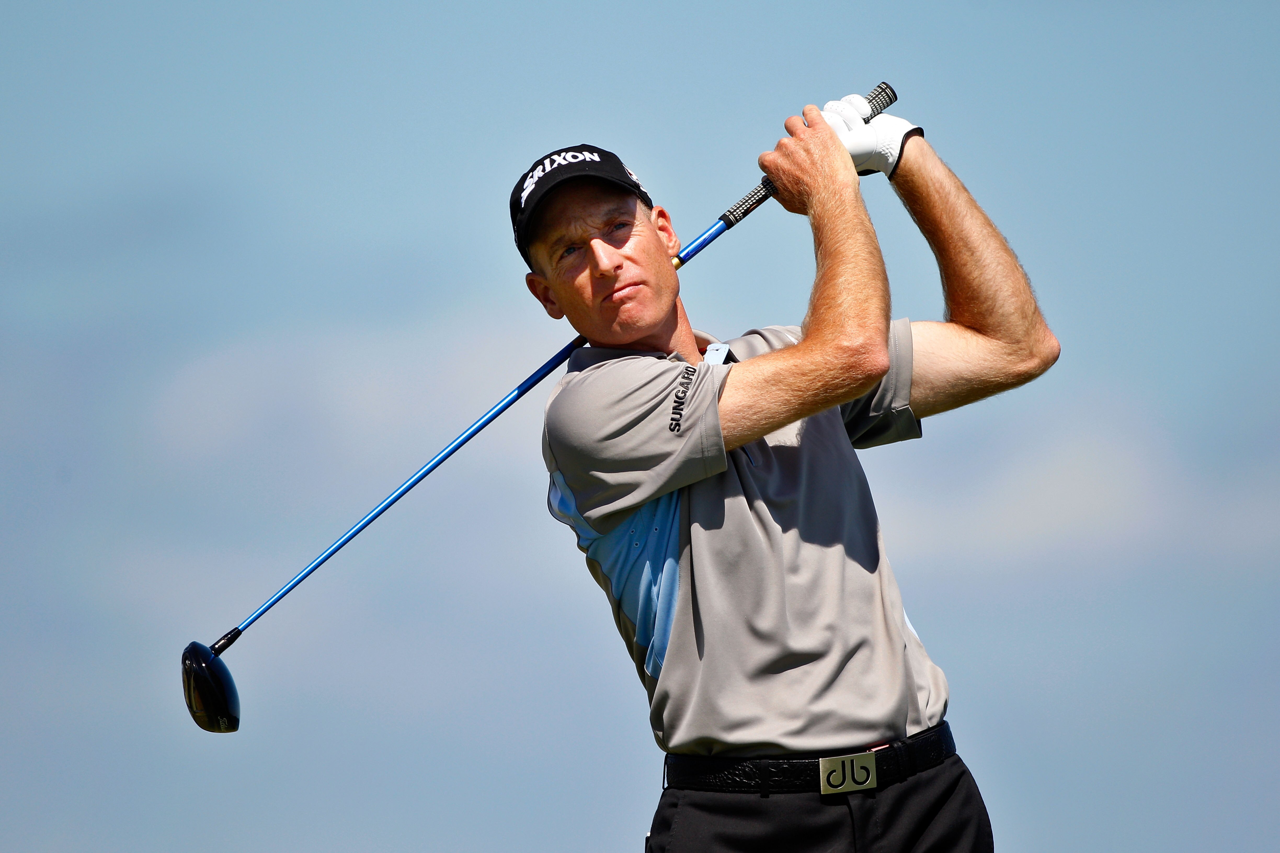KOHLER, WI - AUGUST 15:  Jim Furyk watches his tee shot on the fourth hole during the final round of the 92nd PGA Championship on the Straits Course at Whistling Straits on August 15, 2010 in Kohler, Wisconsin.  (Photo by Chris Graythen/Getty Images)