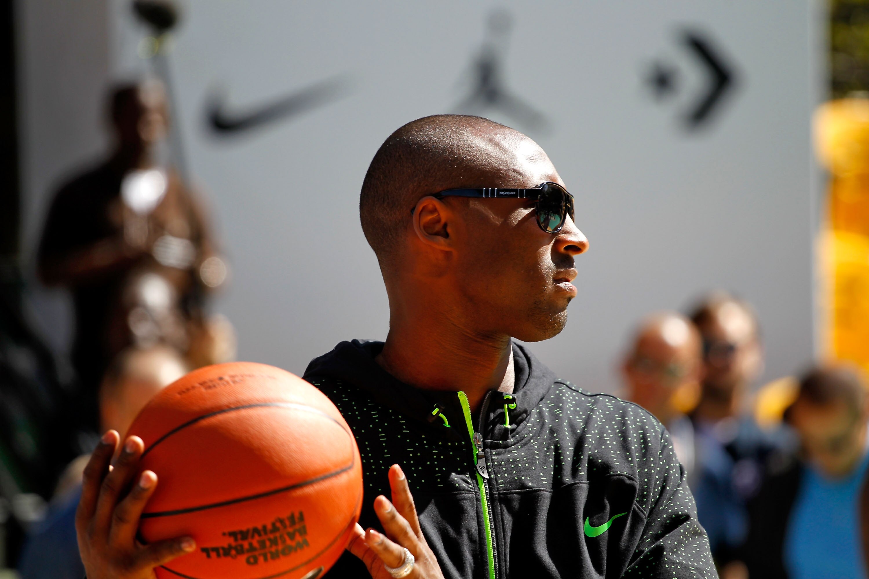 NEW YORK CITY, NY - AUGUST 14:  Kobe Bryant attends the World Basketball Festival at Rucker Park on August 14, 2010 in New York City.  (Photo by Chris Trotman/Getty Images for Nike)