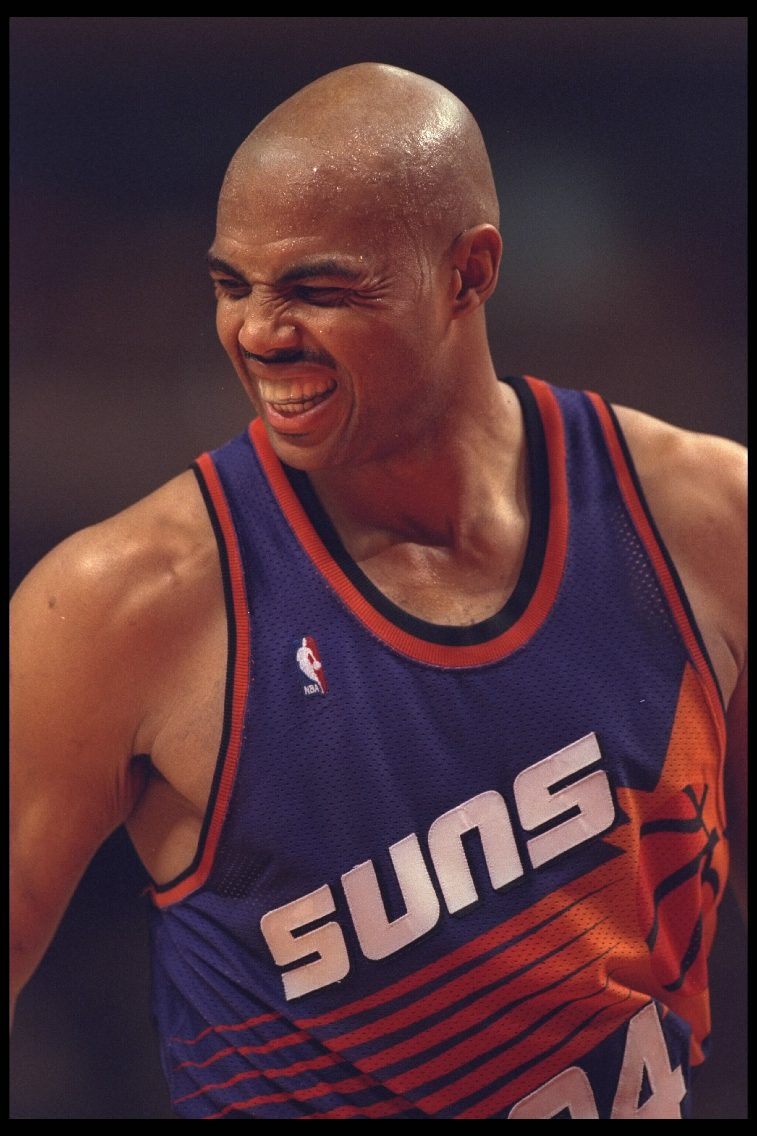 28 Jan 1996: Forward Charles Barkley #34 of the Phoenix Suns laughs with glee on the court at the United Center in Chicago, Illinois, during the game against the Chicago Bulls. The Bulls defeated the Suns 93-82. Mandatory Credit: Jonathan Daniel/Allsp 28 Jan 1996: Forward Charles Barkley #34 of the Phoenix Suns laughs with glee on the court at the United Center in Chicago, Illinois, during the game against the Chicago Bulls. The Bulls defeated the Suns 93-82. Mandatory Credit: Jonathan Daniel/Allsp