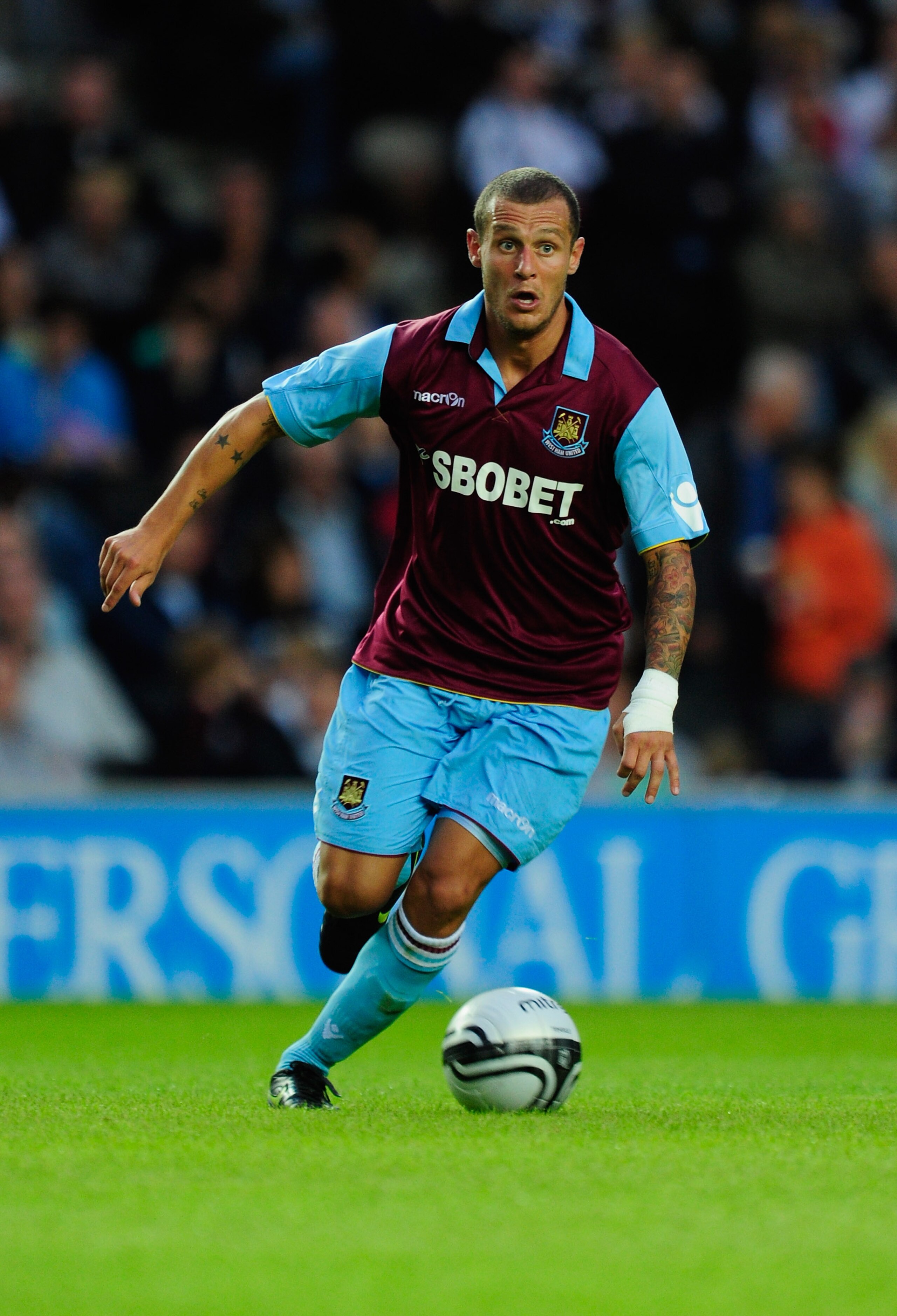 MILTON KEYNES, ENGLAND - JULY 28:  Alessandro Diamanti of West Ham United in action during the pre-season friendly match between MK Dons and West Ham United at the Stadium MK on July 28, 2010 in Milton Keynes, England.  (Photo by Jamie McDonald/Getty Imag
