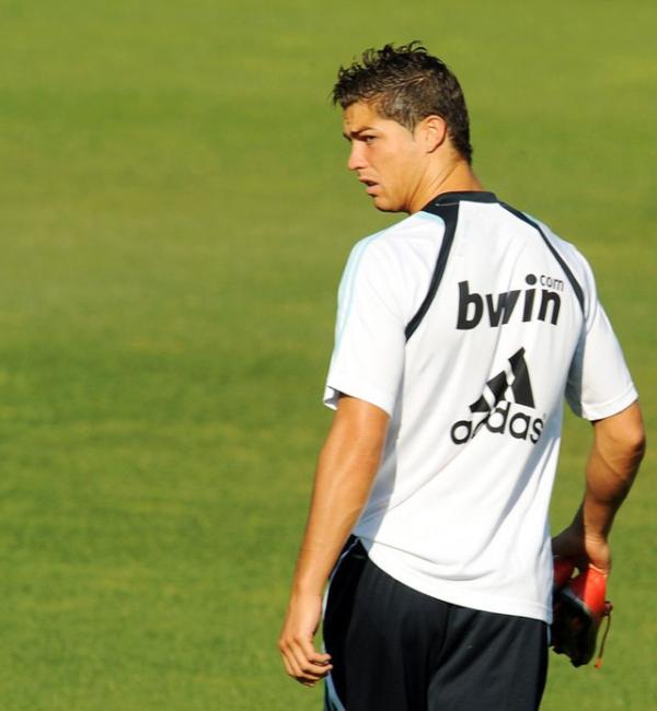 Cristiano Ronaldo training before a La Liga match for Real Madrid (picture)