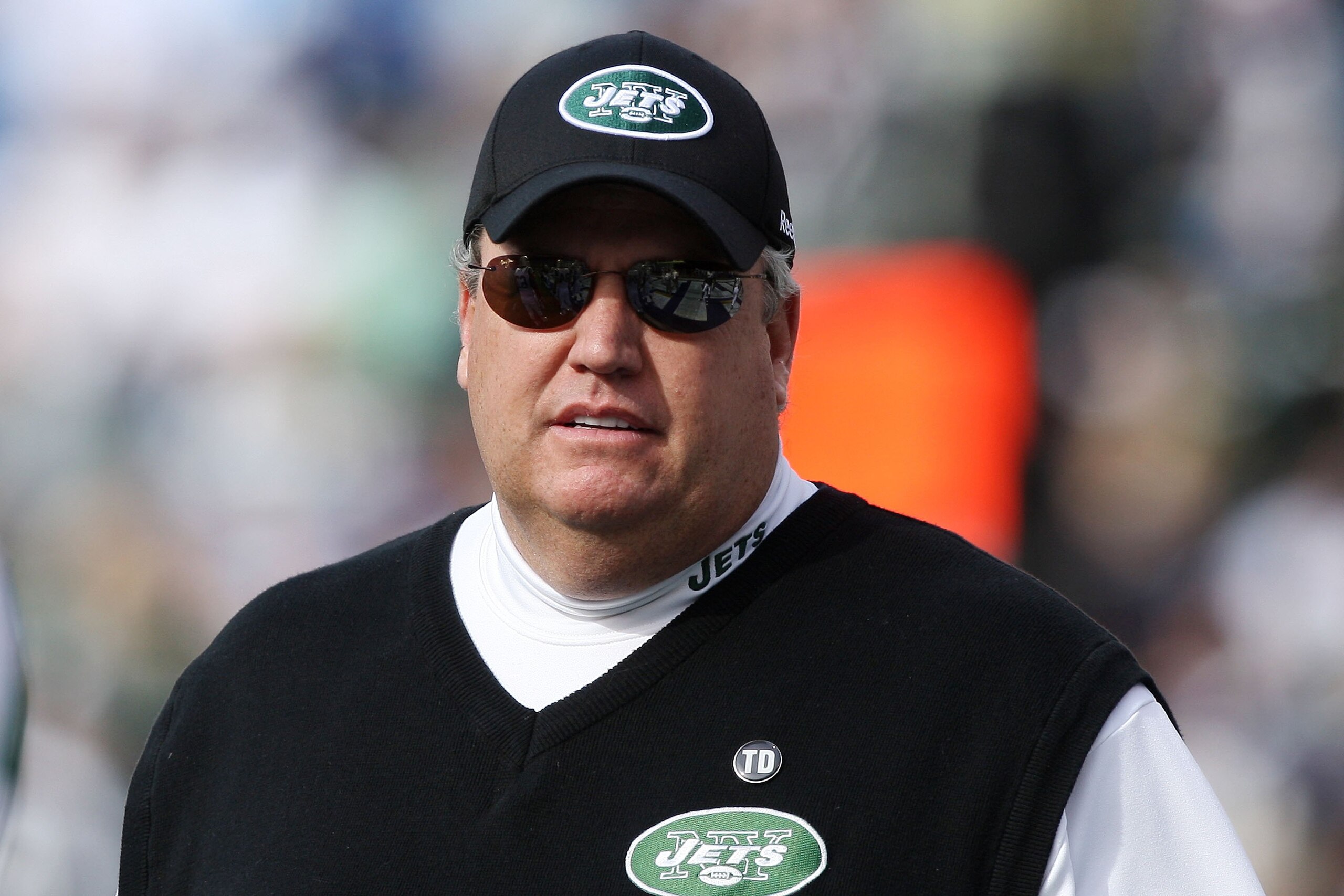 SAN DIEGO - JANUARY 17:  Head coach Rex Ryan of the New York Jets stands on the field during the AFC Divisional Playoff Game against the San Diego Chargers at Qualcomm Stadium on January 17, 2010 in San Diego, California.  (Photo by Donald Miralle/Getty I