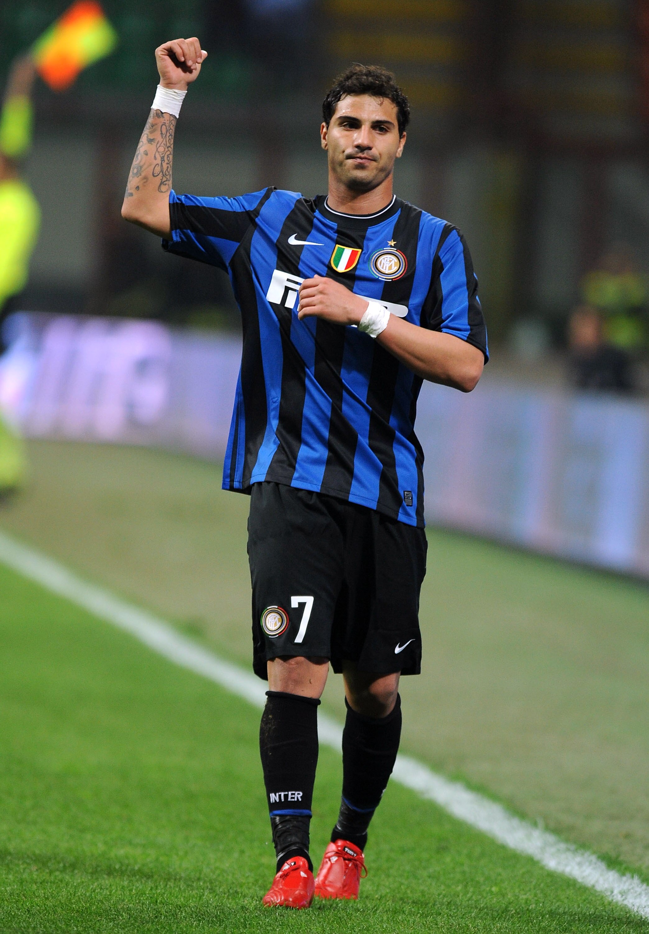 MILAN, ITALY - MARCH 24: Ricardo Quaresma of FC Internazionale Milano gestures during the Serie A match between FC Internazionale Milano and AS Livorno Calcio at Stadio Giuseppe Meazza on March 24, 2010 in Milan, Italy.  (Photo by Massimo Cebrelli/Getty I