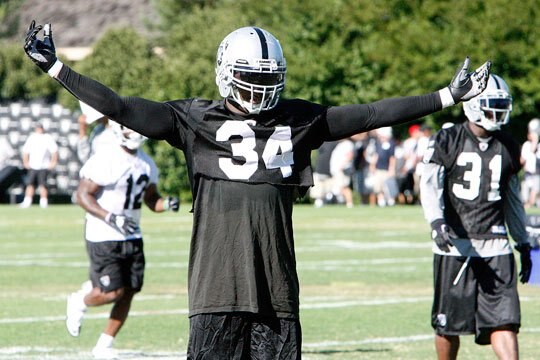 Mike Mitchelle looks like he wants something. It has to be playing time in 2010.