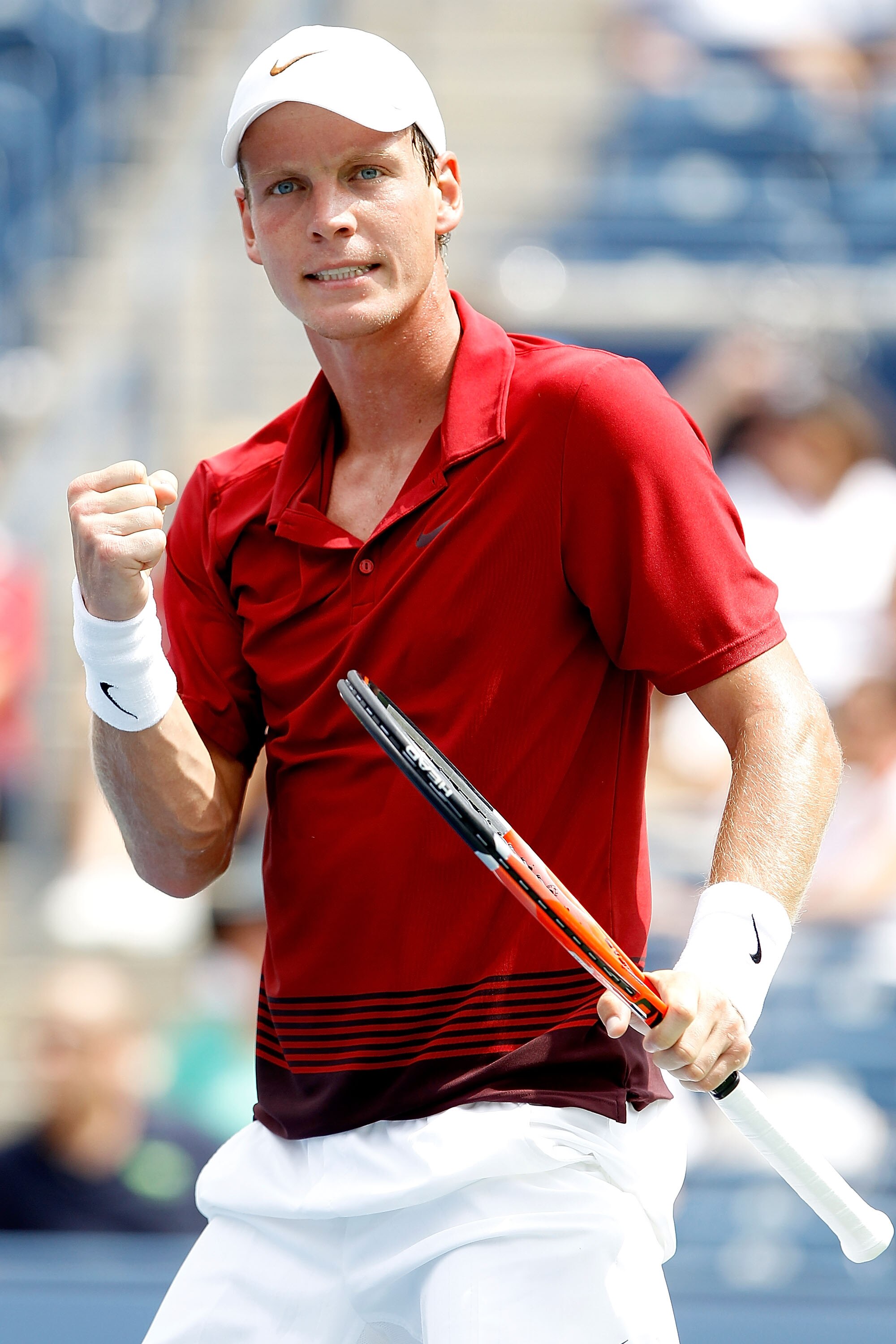 TORONTO, ON - AUGUST 10:  Tomas Berdych of the Czech Republic celebrates match point against Sergiy Stakhovsky of the Ukraine during the Rogers Cup at the Rexall Centre on August 10, 2010 in Toronto, Canada.  (Photo by Matthew Stockman/Getty Images)
