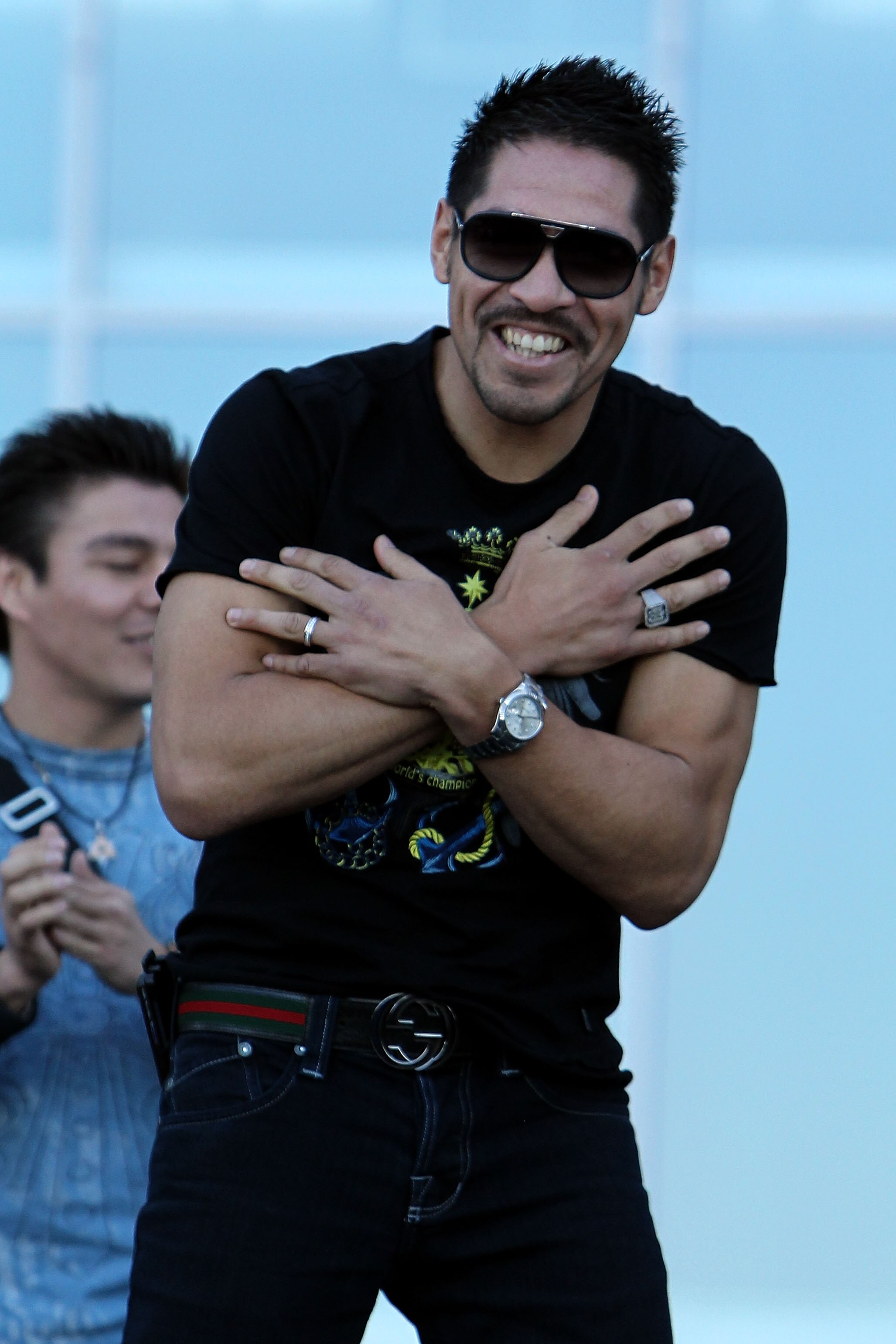 ARLINGTON, TX - MARCH 12:  Boxer Antonio Margarito of Mexico poses in front of Cowboys Stadium before the weigh-in for the WBO welterweight title fight between Manny Pacquiao of the Philippines and Joshua Clottey of Ghana on March 12, 2010 in Arlington, T
