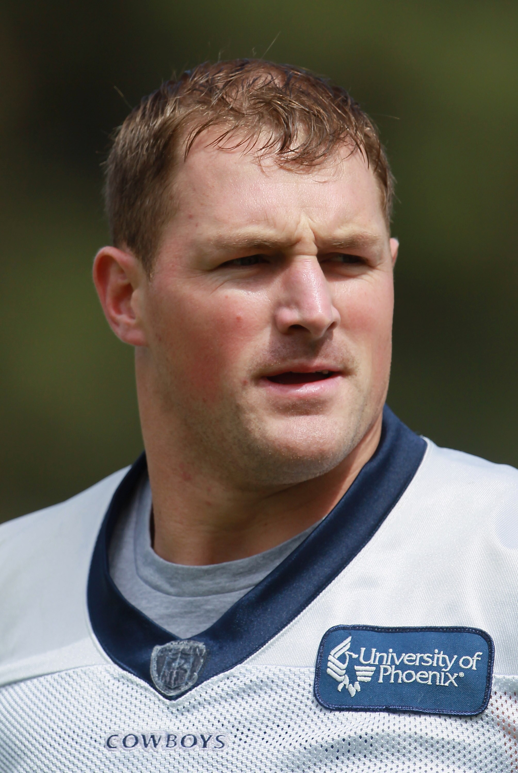 OXNARD, CA - AUGUST 14:  Tight end Jason Witten #82 looks on during Dallas Cowboys Training Camp at the Marriott Residence Inn Oxnard River Ridge on August 14, 2010 in Oxnard, California.  (Photo by Jeff Gross/Getty Images)