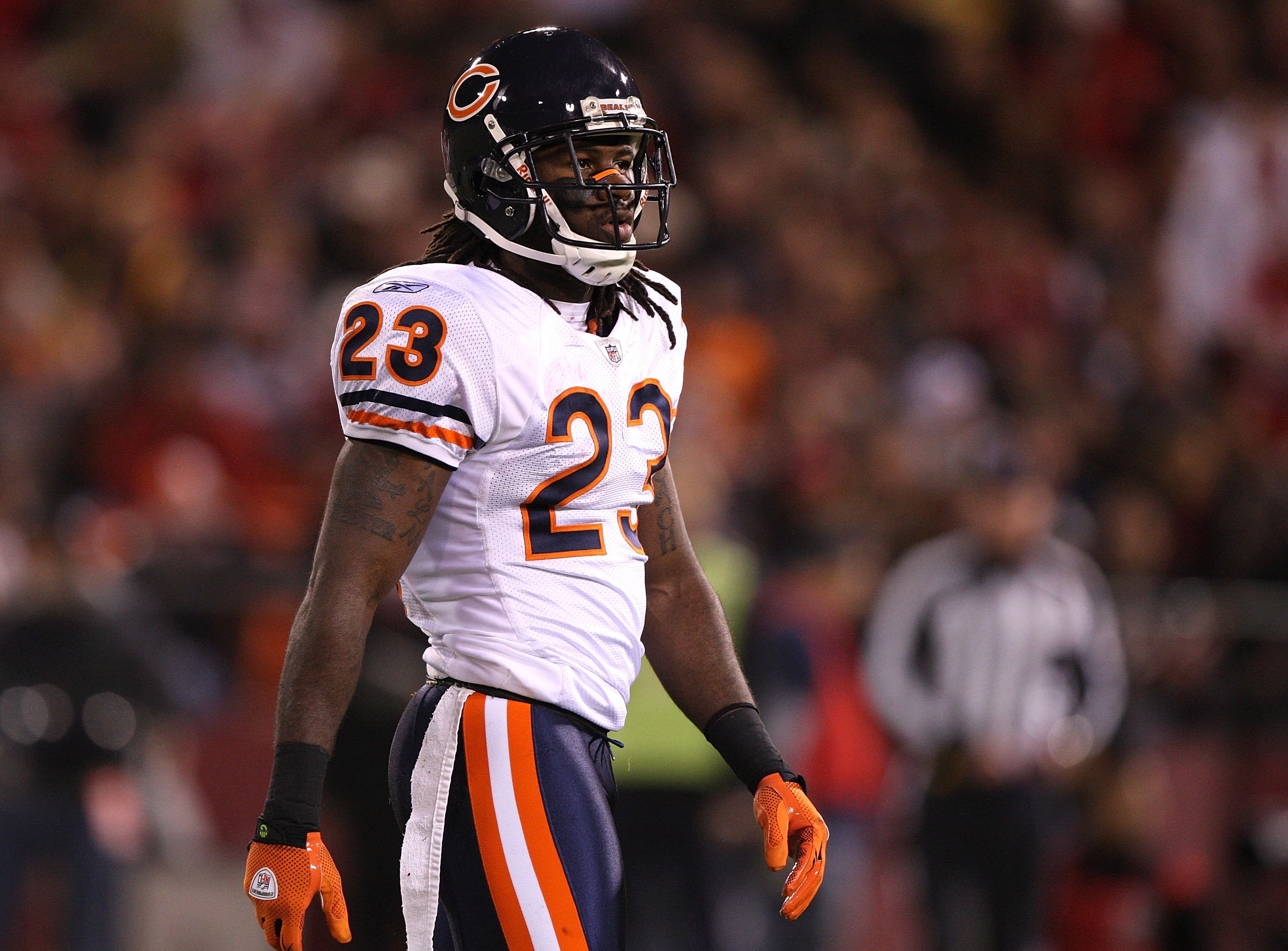 SAN FRANCISCO - NOVEMBER 12:  Devin Hester #23 of the Chicago Bears looks on against the San Francisco 49ers at Candlestick Park on November 12, 2009 in San Francisco, California. The 49ers won 10-6.  (Photo by Jed Jacobsohn/Getty Images)