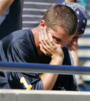 The look of discontent that has been on the collective face of Michigan fandom since December 17, 2007.
