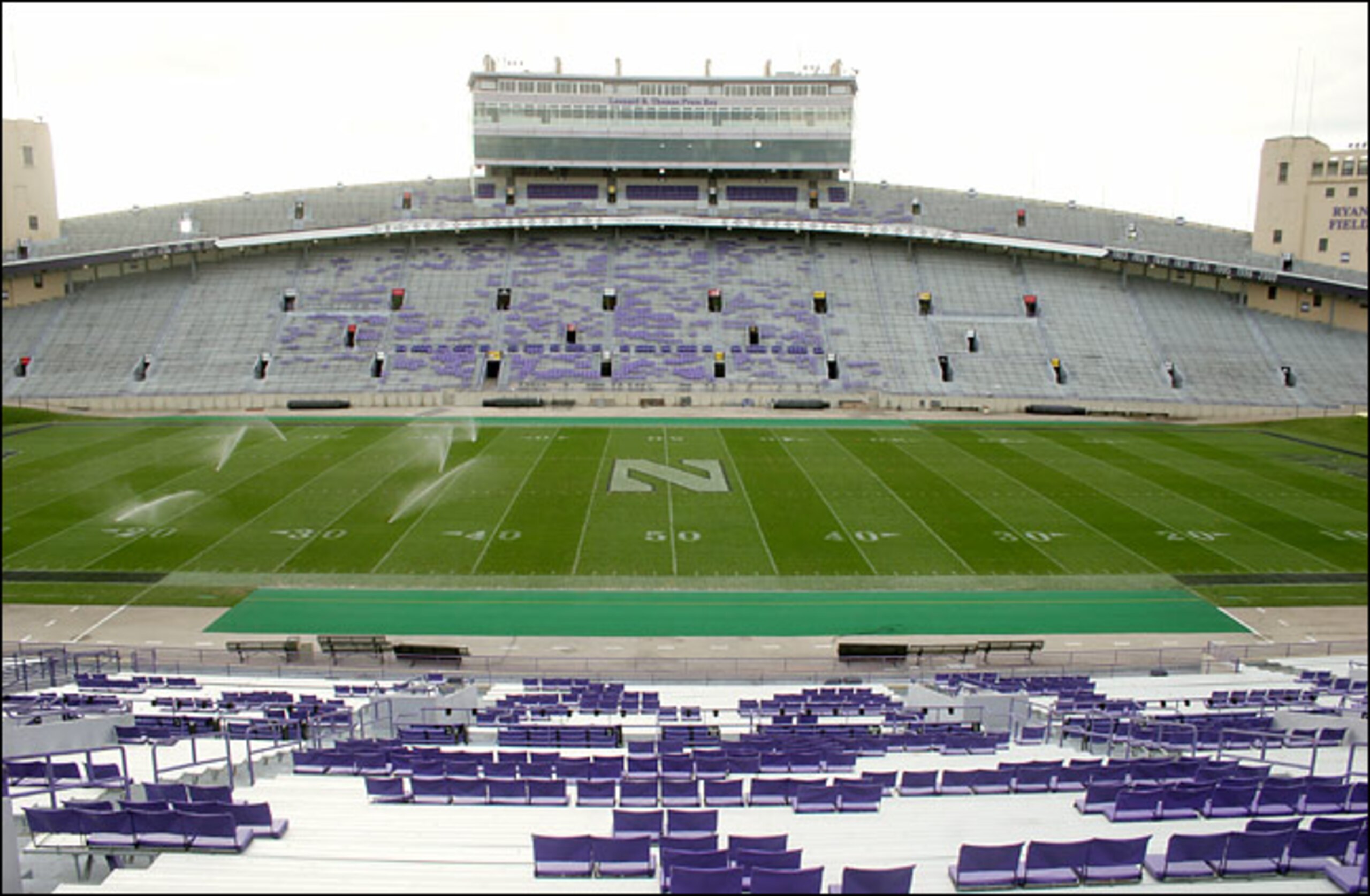 Ryan Field at half-time on Homecoming Weekend.