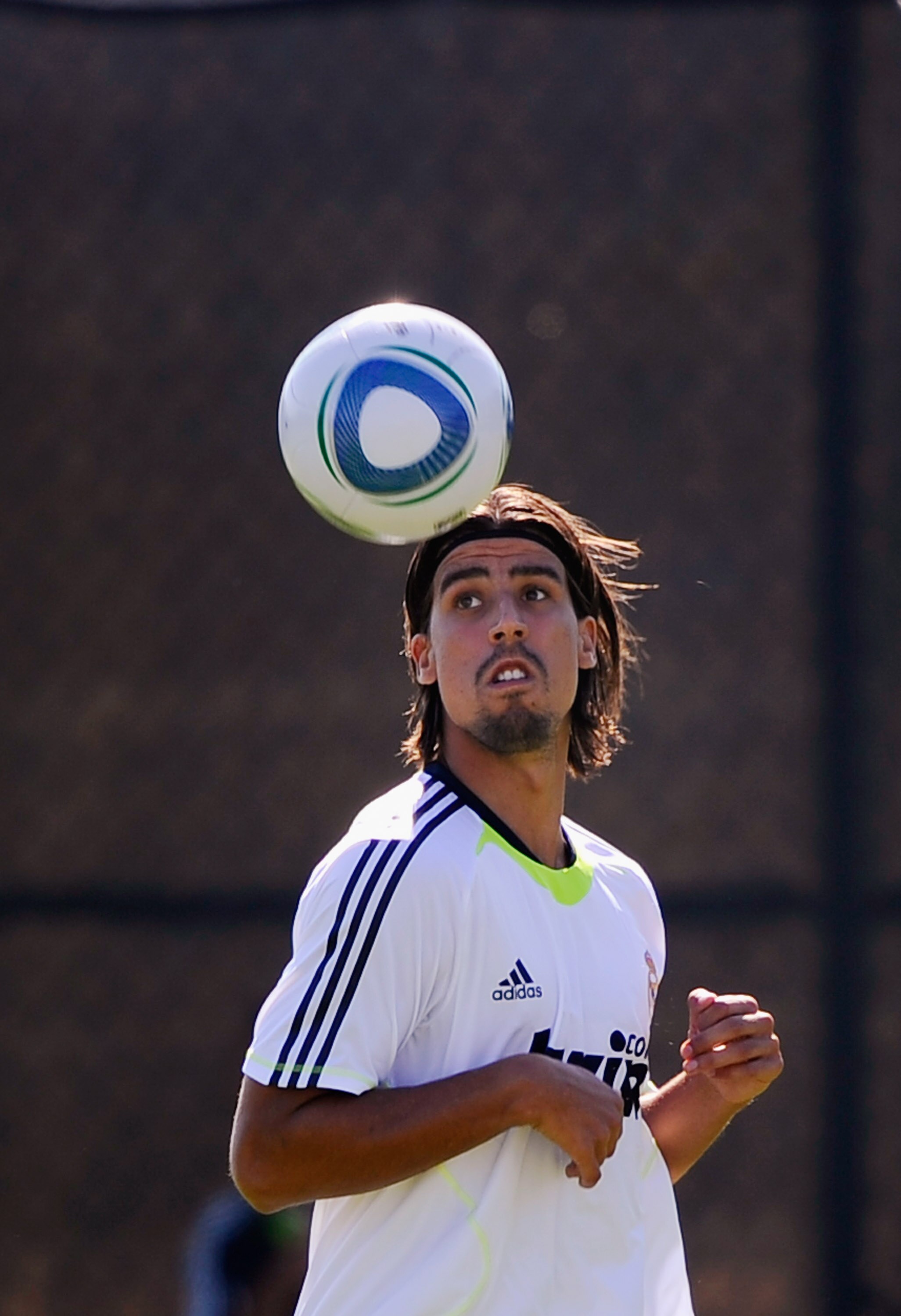 LOS ANGELES, CA - AUGUST 03:  Sami Khedira of Real Madrid controls the ball during training session on the campus of UCLA on August 3, 2010 in Los Angeles, California. Real Madrid will play Club America of Mexico in San Francisco, California, on August 4 