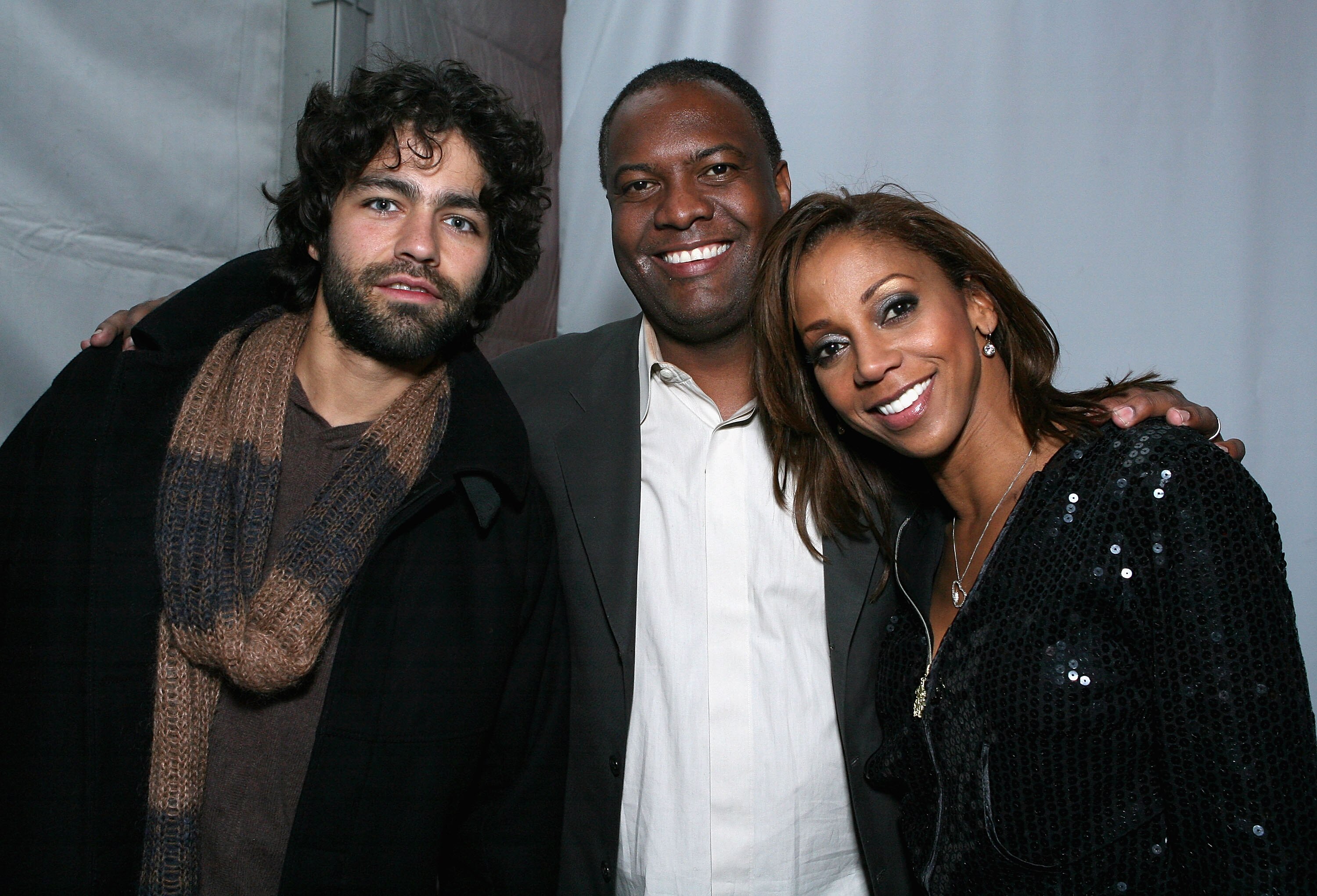PHOENIX - JANUARY 31:  Actor Adrian Grenier, former NFL athlete Rodney Peete and Holly Robinson Peete pose together during the 'Best Damn Super Bowl Party Period' at the Rockridge Estate on January 31, 2008 in Phoenix, Arizona.  (Photo by Alexandra Wyman/