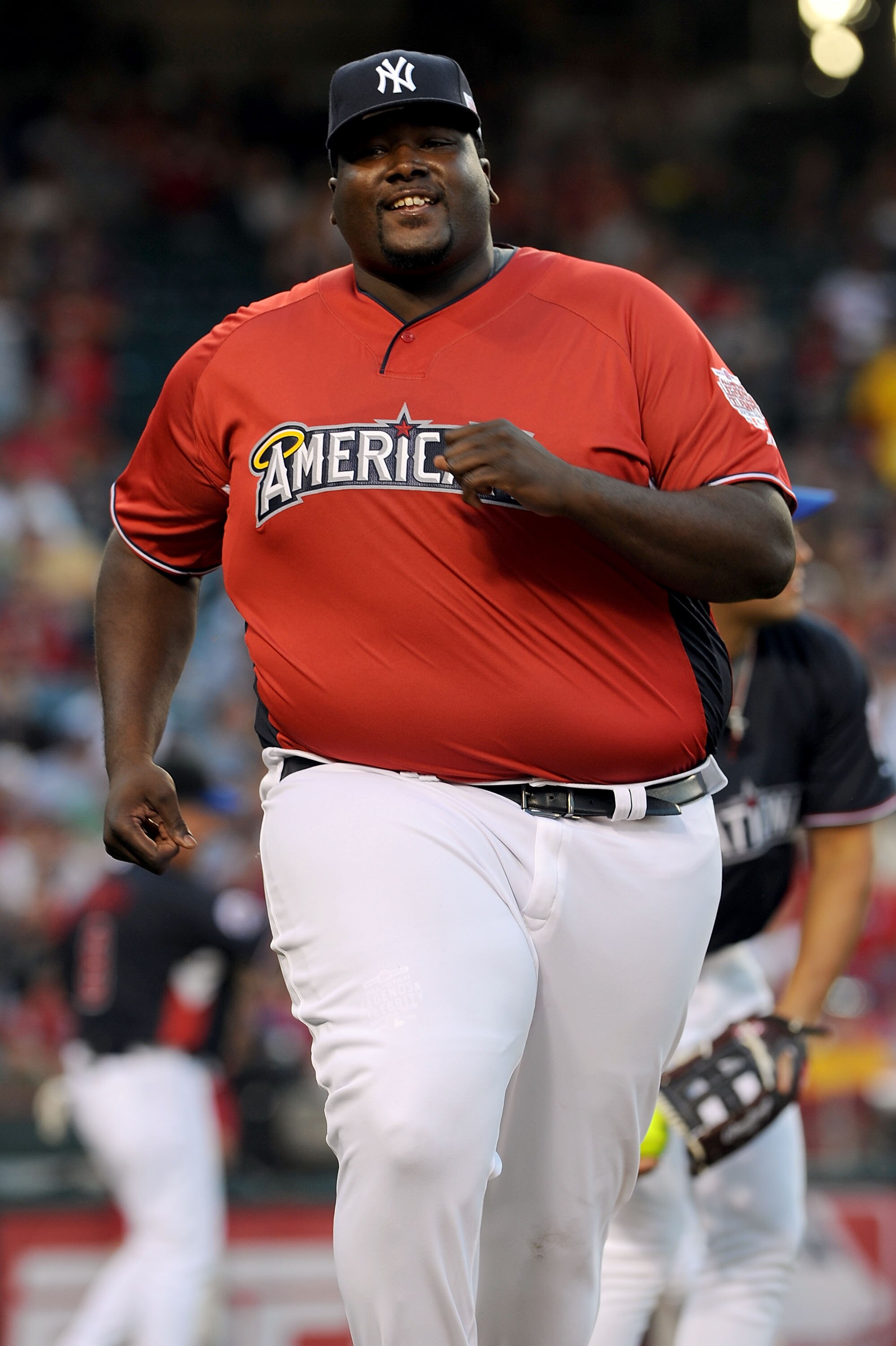 ANAHEIM, CA - JULY 11:  Actor Quinton Aaron during the MLB All Star Game Celebrity Softball Game at Angels Stadium of Anaheim on July 11, 2010 in Anaheim, California.  (Photo by Michael Buckner/Getty Images)
