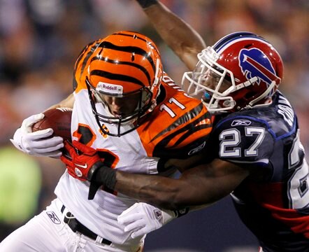 Reggie Corner returned an interception for a TD vs Bengals.