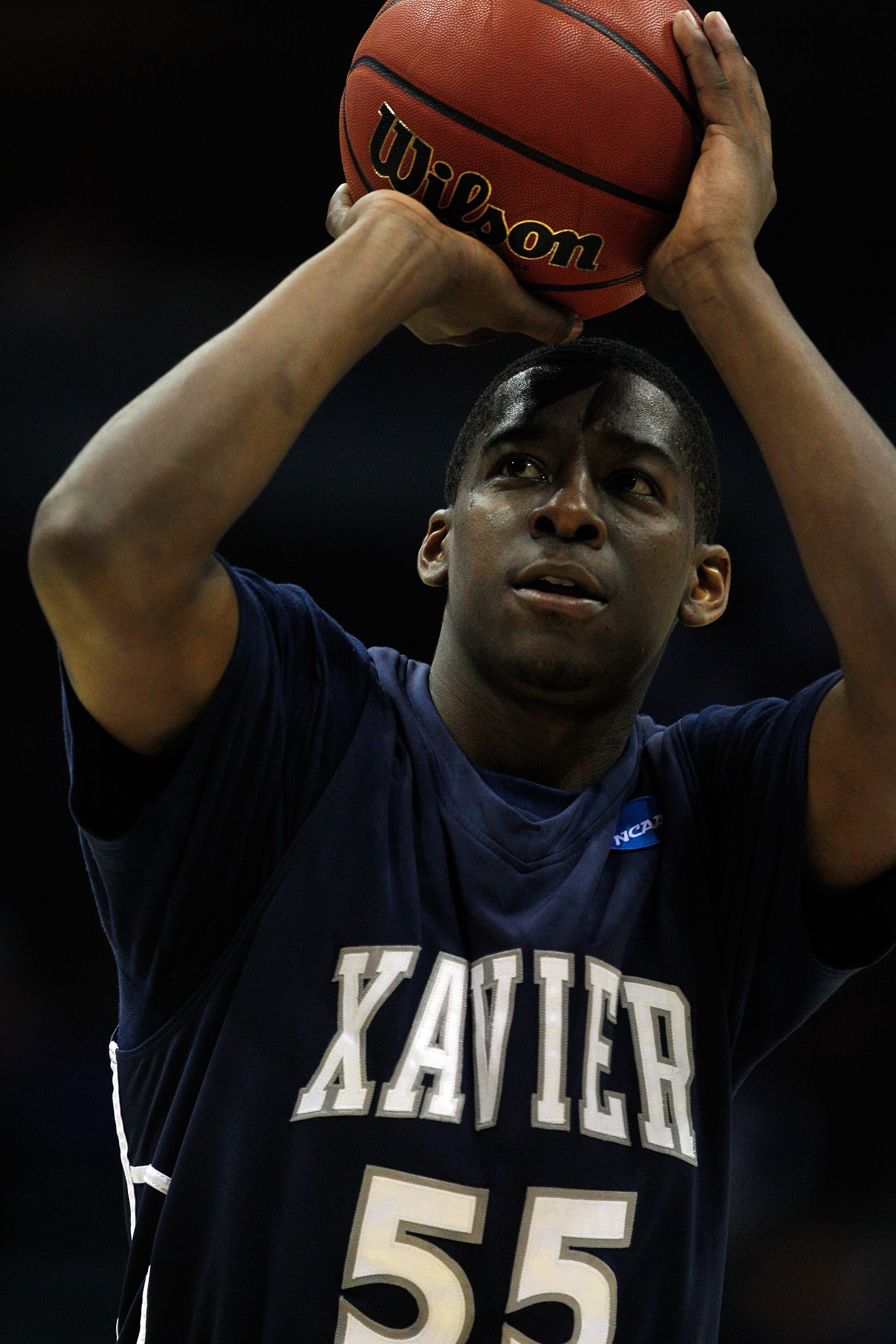 MILWAUKEE - MARCH 21:  Jordan Crawford #55 of the Xavier Musketeers shoots a free throw against the Pittsburgh Panthers in the second half during the second round of the 2010 NCAA men's basketball tournament at the Bradley Center on March 21, 2010 in Milw