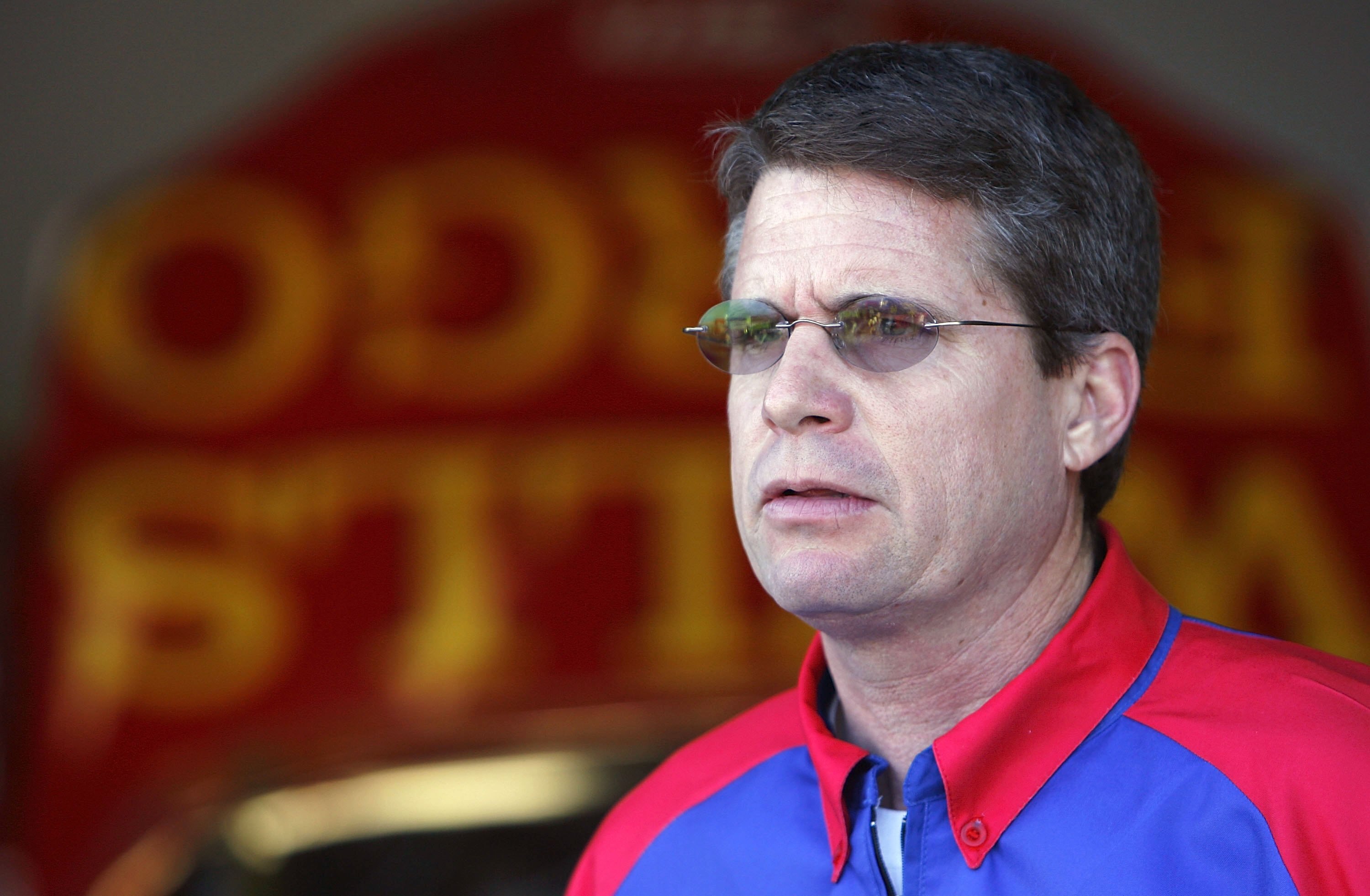 DAYTONA BEACH, FL - FEBRUARY 18:  Paul Andrews, crew chief of the #45 Wells Fargo Dodge driven by Kyle Petty, in the garage during NASCAR Nextel Cup Series Daytona 500 practice on Febuary 18, 2006 at Daytona International Speedway in Daytona Beach, Florid