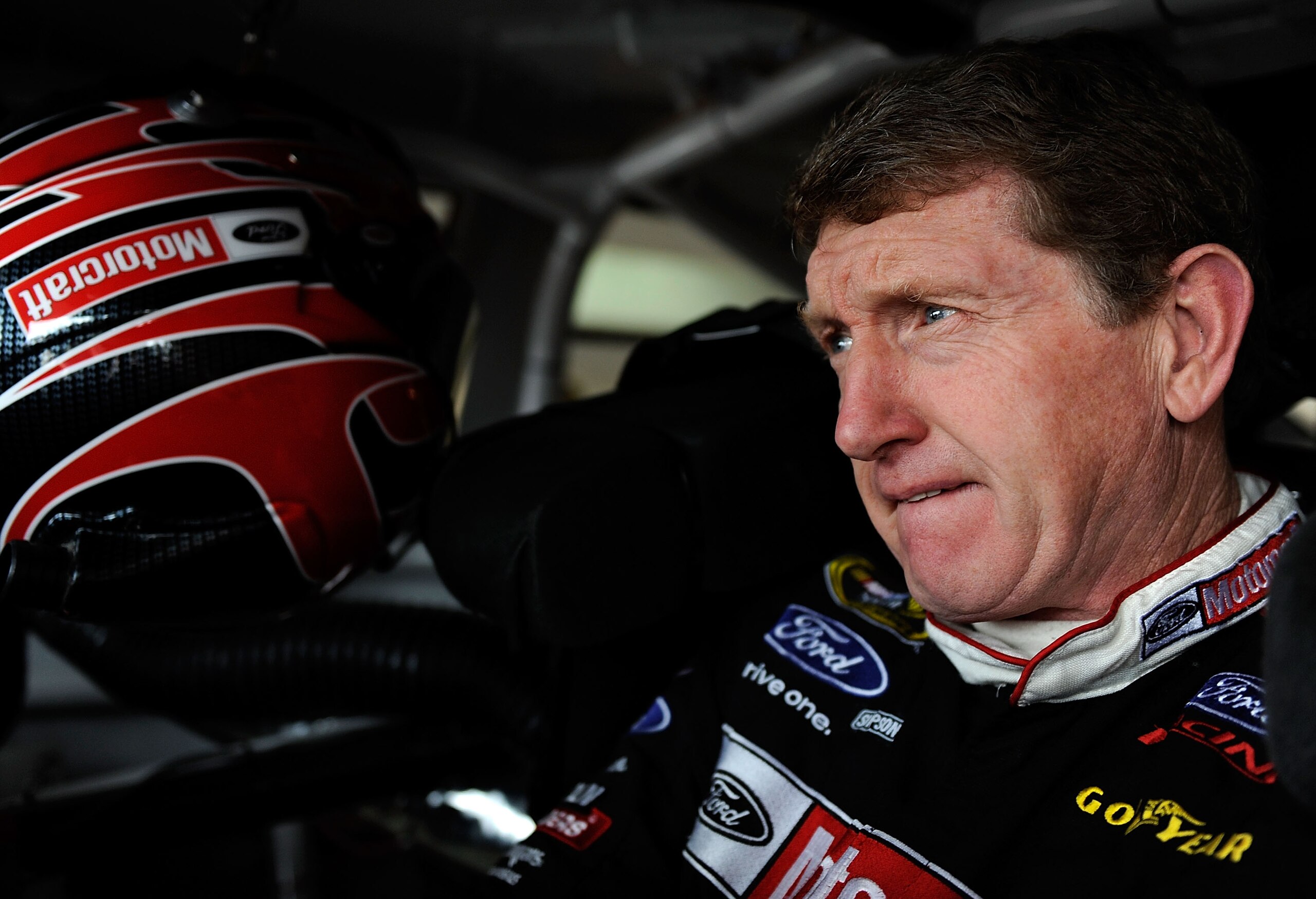 HAMPTON, GA - MARCH 07: Bill Elliott, driver of the #21 Motorcraft Ford prepares to drive during practice for the NASCAR Sprint Cup Series Kobalt Tools 500 at the Atlanta Motor Speedway on March 7, 2009 in Hampton, Georgia. (Photo by Rusty Jarrett/Getty I HAMPTON, GA - MARCH 07: Bill Elliott, driver of the #21 Motorcraft Ford prepares to drive during practice for the NASCAR Sprint Cup Series Kobalt Tools 500 at the Atlanta Motor Speedway on March 7, 2009 in Hampton, Georgia. (Photo by Rusty Jarrett/Getty I
