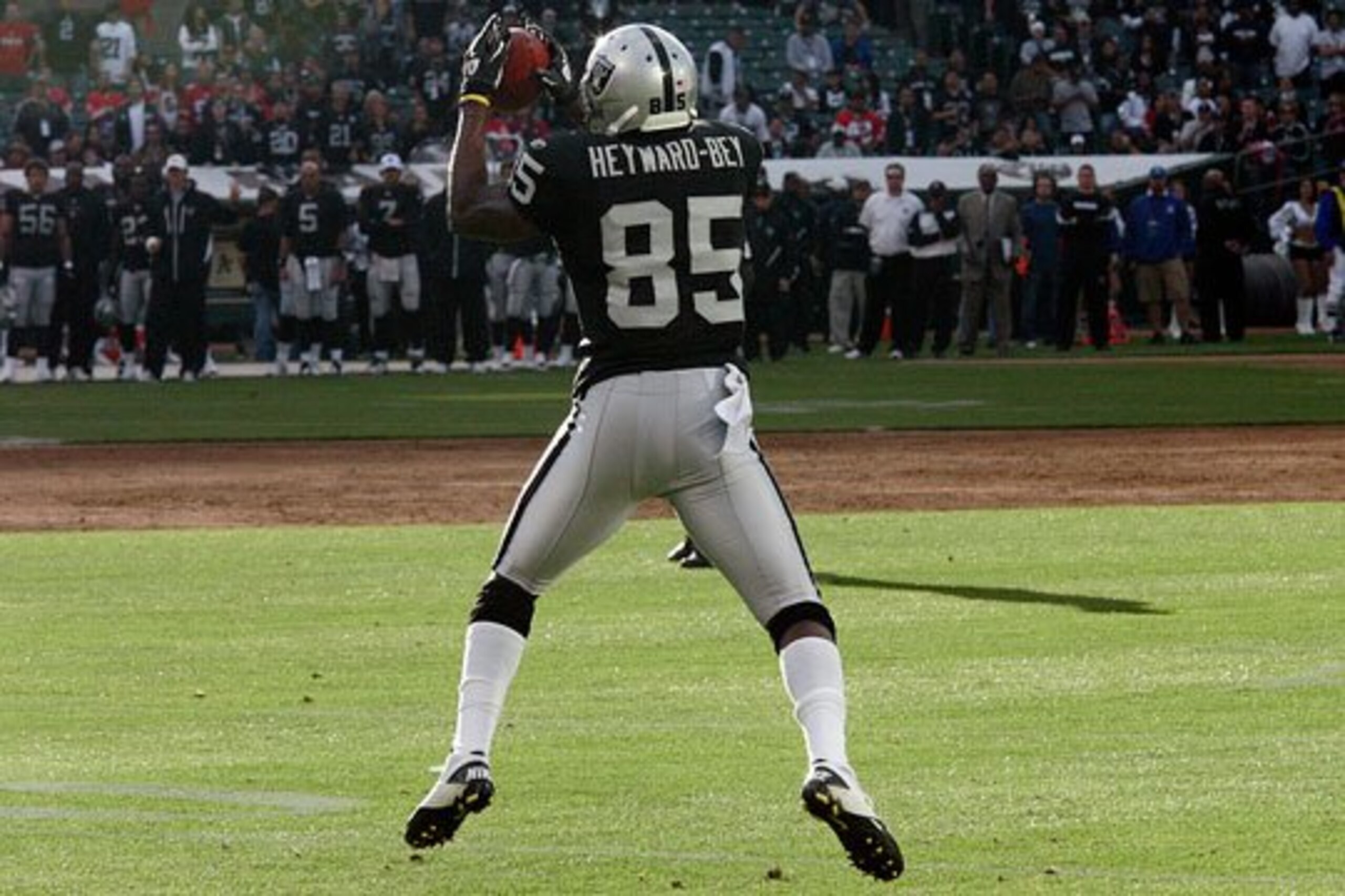 Darius Heyward-Bey makes a textbook catch.