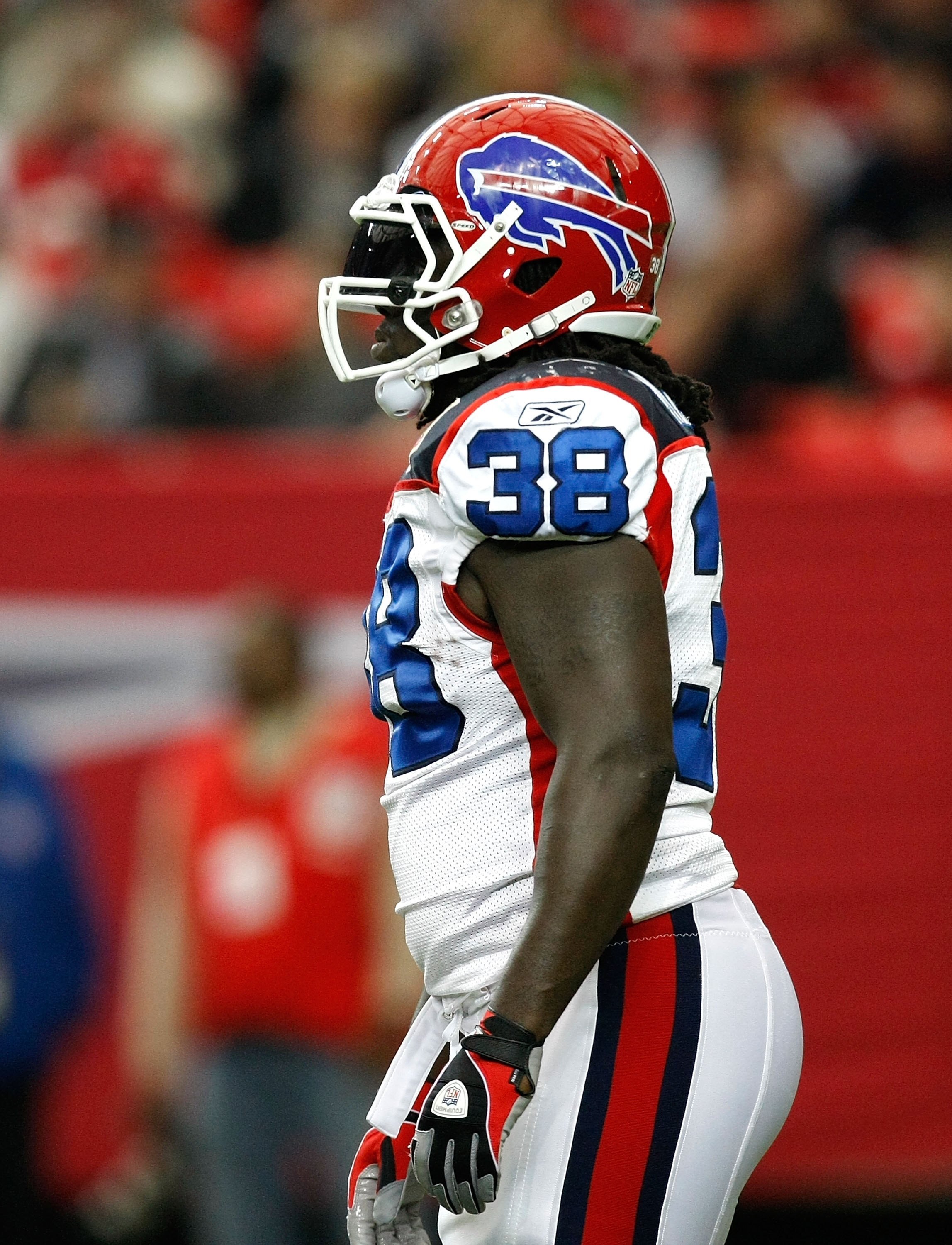 ATLANTA - DECEMBER 27:  Corey McIntyre #38 of the Buffalo Bills against the Atlanta Falcons at Georgia Dome on December 27, 2009 in Atlanta, Georgia.  (Photo by Kevin C. Cox/Getty Images)