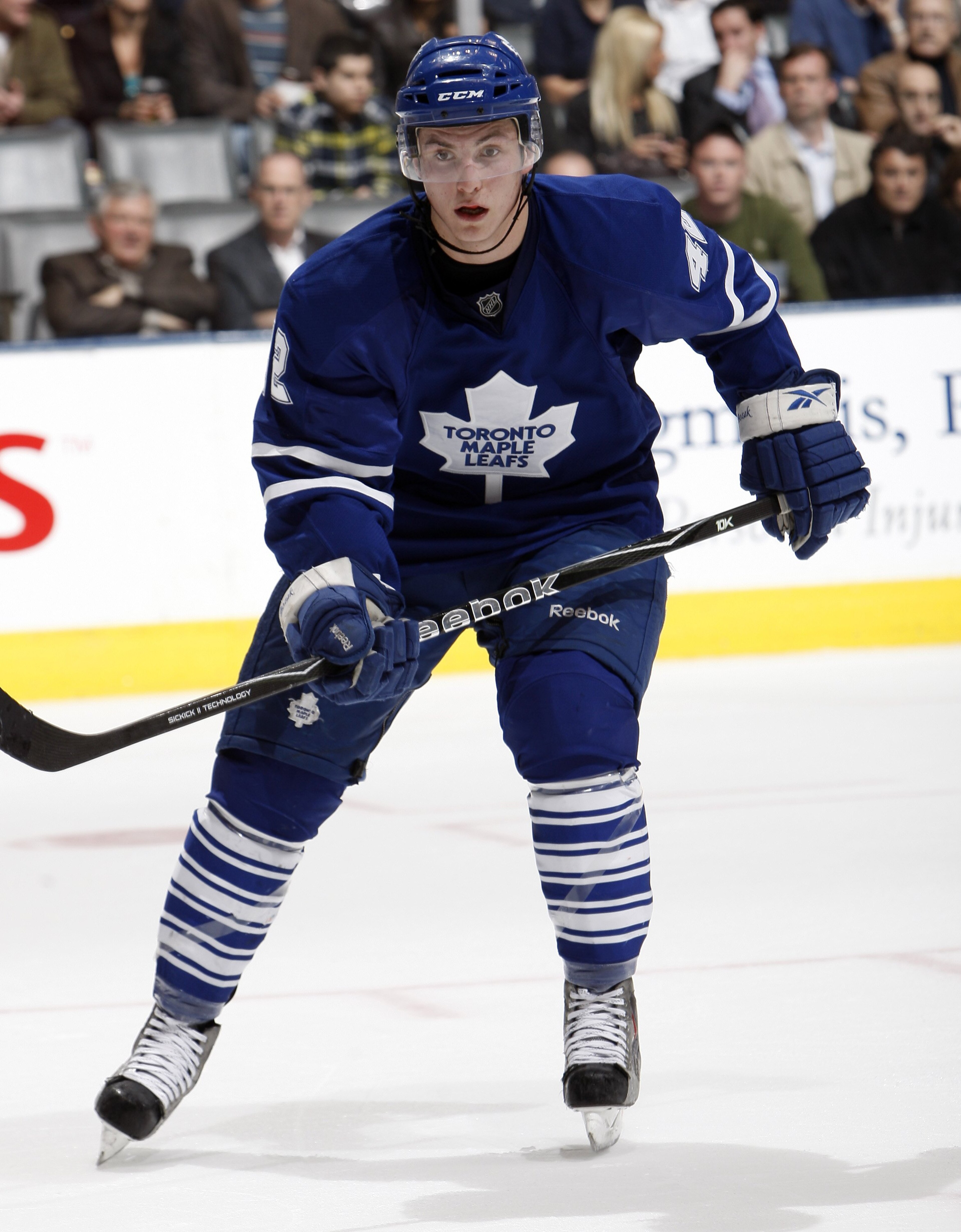 TORONTO - APRIL 6: Tyler Bozak #42 of the Toronto Maple Leafs skates up the ice during a NHL game against the Philadelphia Flyers at the Air Canada Centre on April 6, 2010 in Toronto, Ontario, Canada. (Photo by Abelimages/Getty Images) TORONTO - APRIL 6: Tyler Bozak #42 of the Toronto Maple Leafs skates up the ice during a NHL game against the Philadelphia Flyers at the Air Canada Centre on April 6, 2010 in Toronto, Ontario, Canada. (Photo by Abelimages/Getty Images)