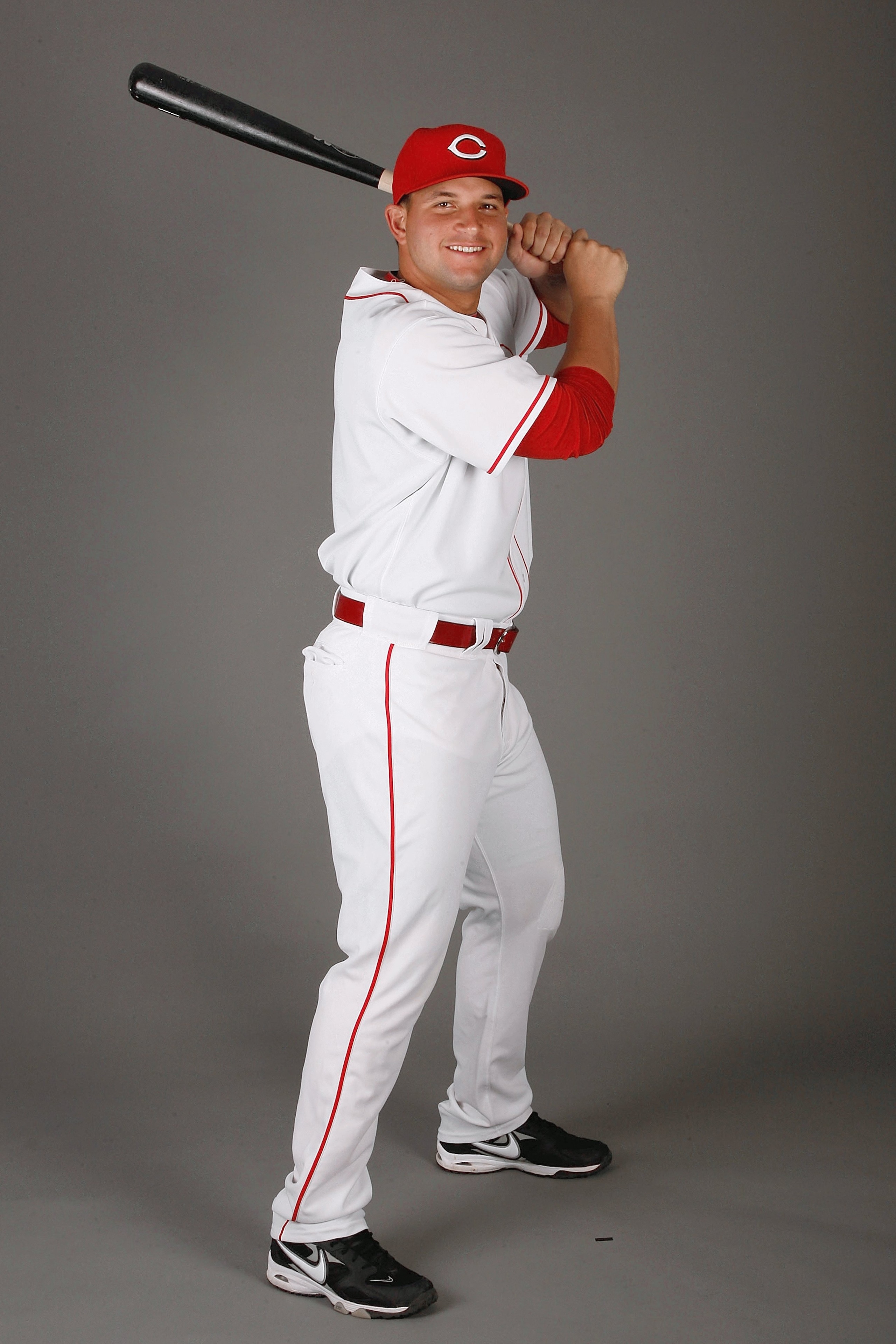 SARASOTA, FL - FEBRUARY 18:  Yonder Alonso #77 of the Cincinnati Reds poses for a photo during Spring Training Photo day on February 18, 2009 at the Cincinnati Reds training facility in Sarasota, Florida.  (Photo by Chris Graythen/Getty Images)
